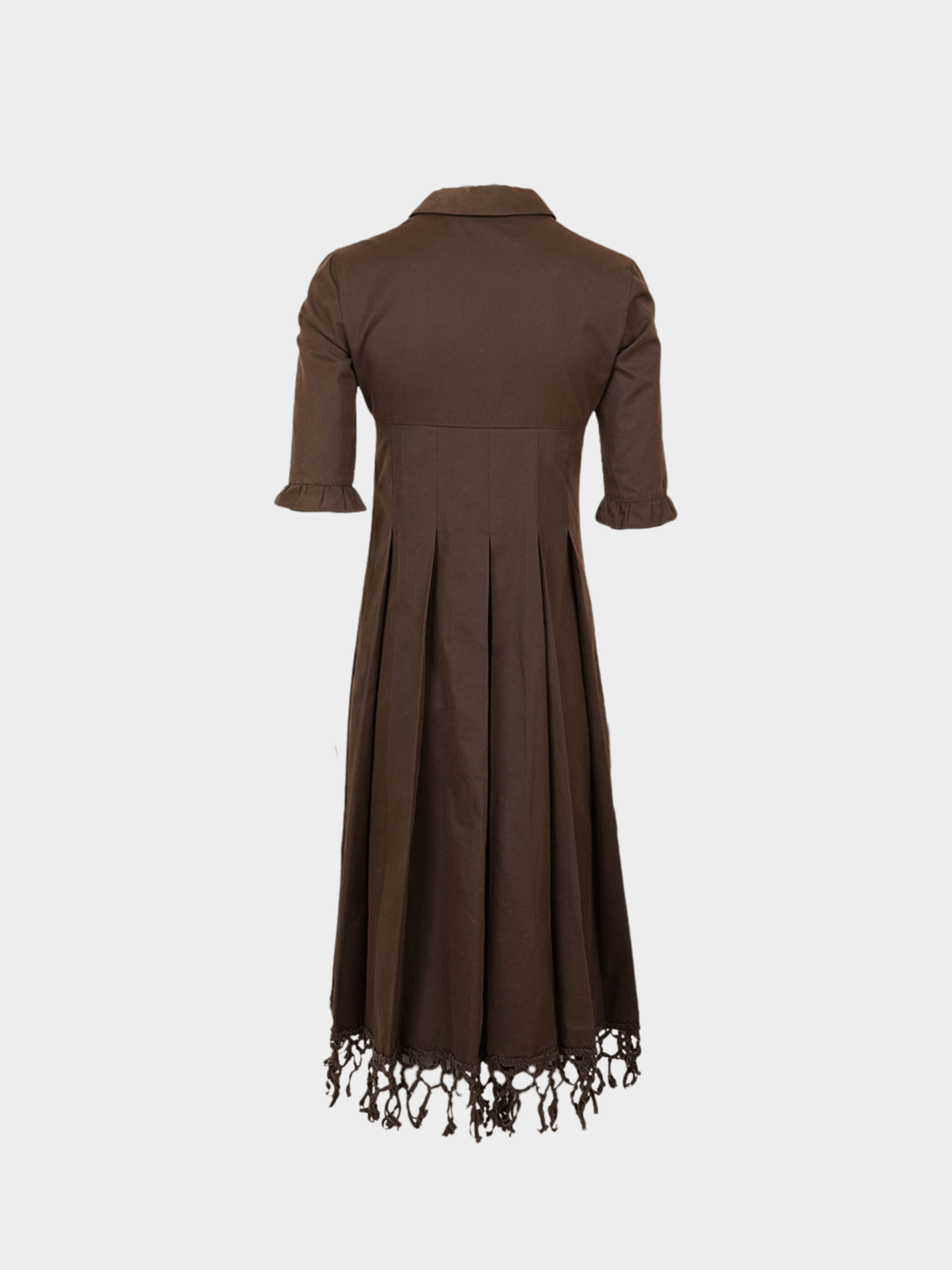 Miu Miu SS 1999 Runway Brown Fringe Dress