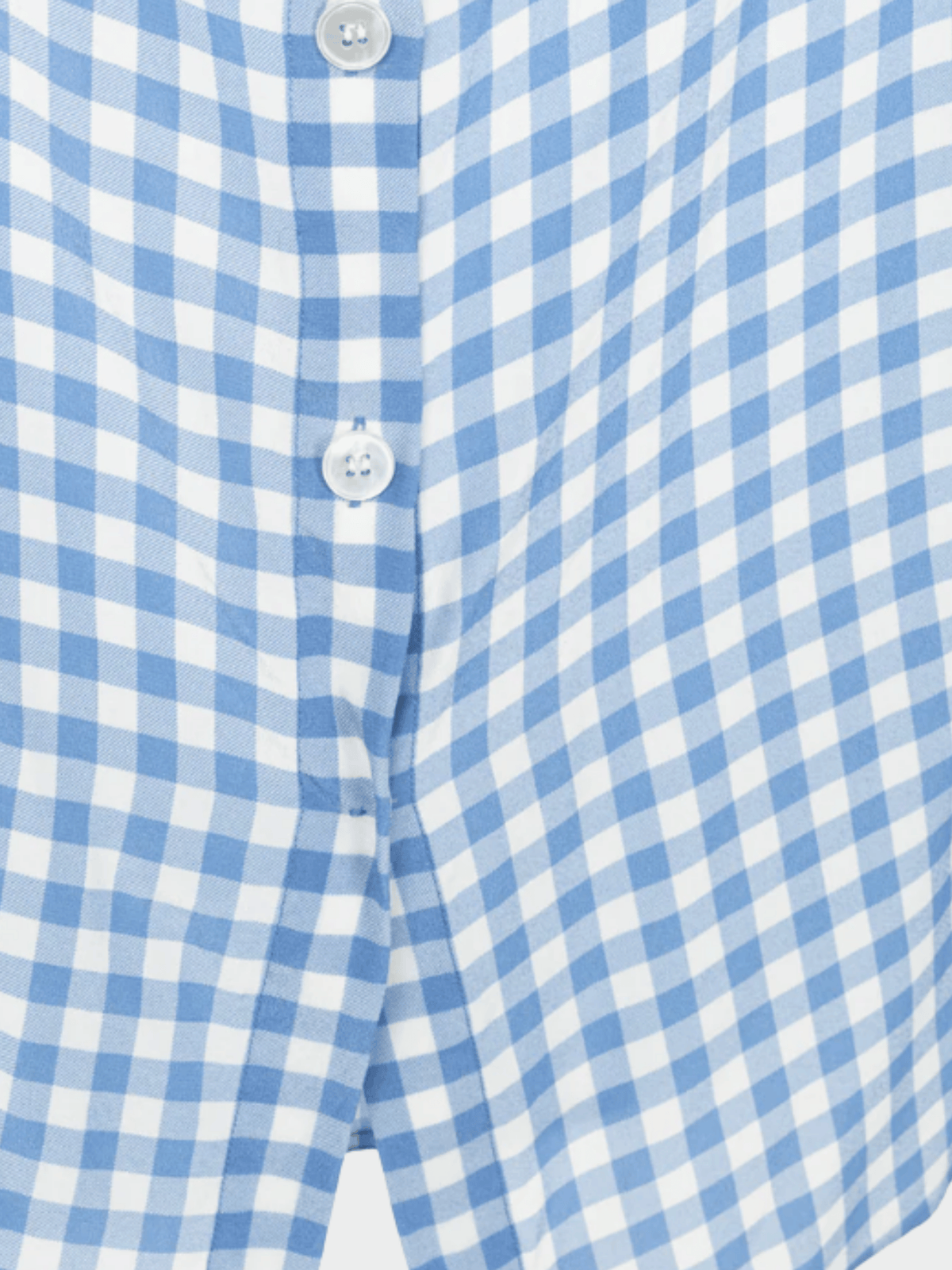 Prada AW 2013 Blue Gingham Silk Crepe Blouse