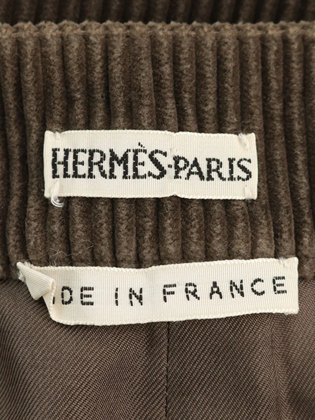 Hermès by Martin Margiela 2000s Brown Cotton Cashmere Skirt