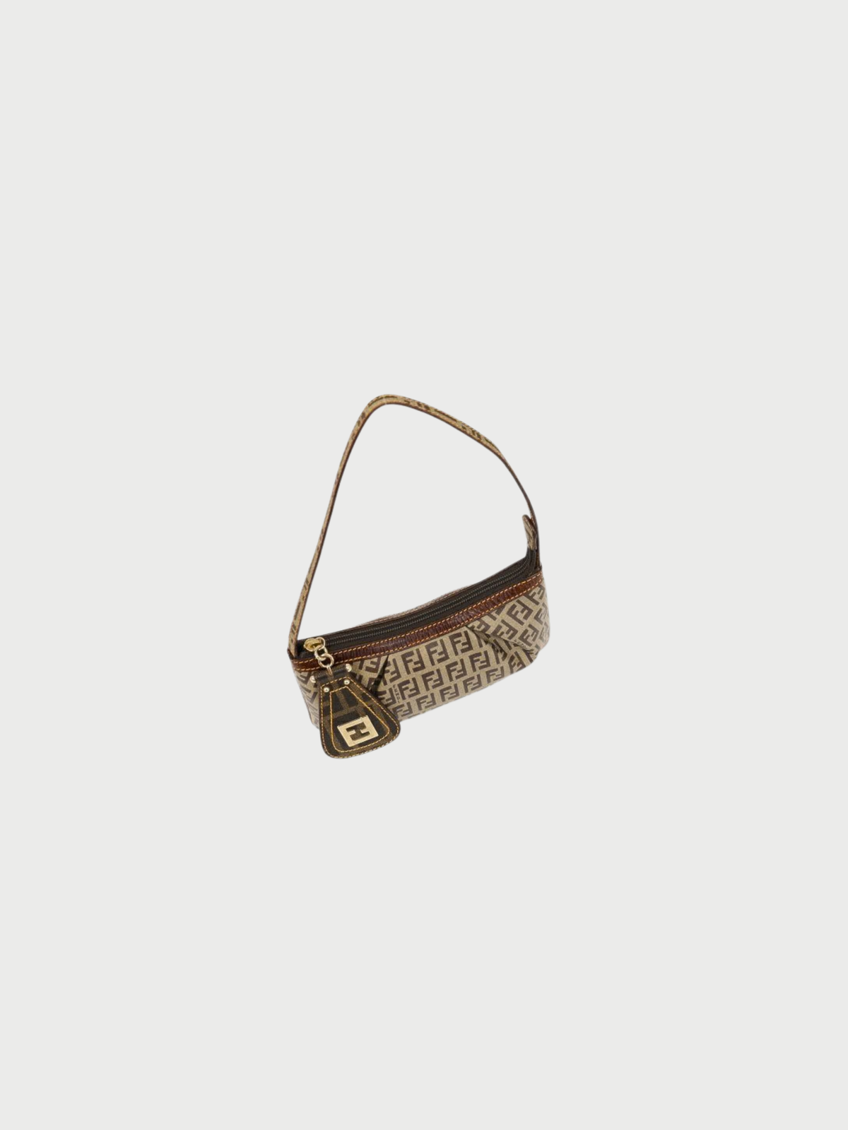 Fendi 2008 Beige Brown Zucchino Pochette