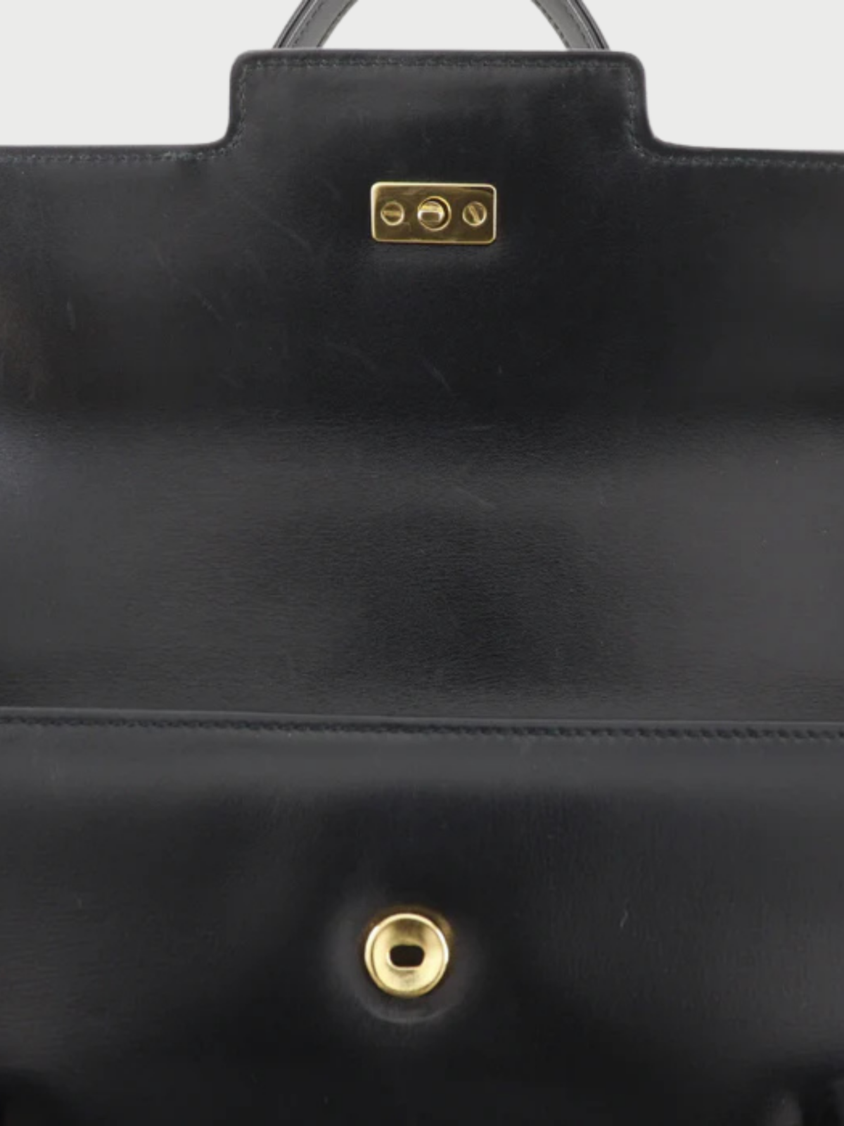 Gucci 1980s Black Calfskin Old Gucci Handbag