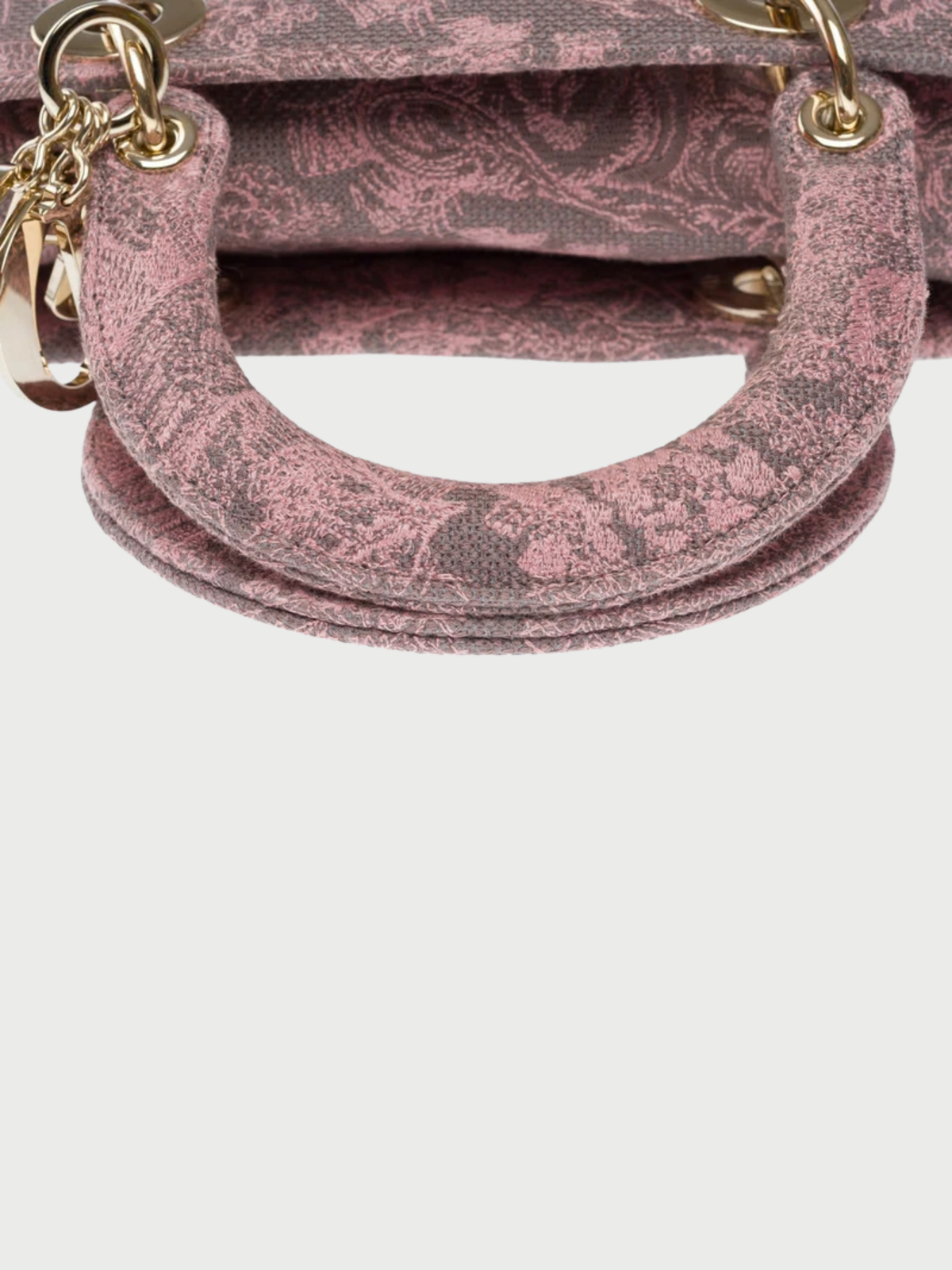 Christian Dior 2020 Pink Canvas Lady Dior D-Lite Bag