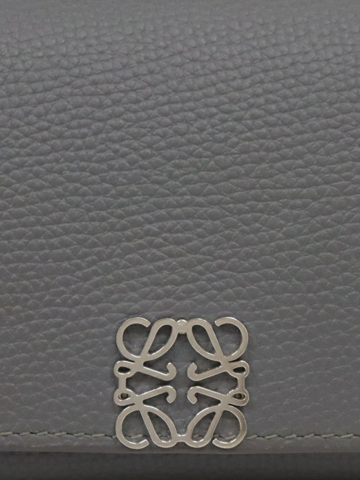 Loewe 2010s Gray Anagram Vertical Wallet