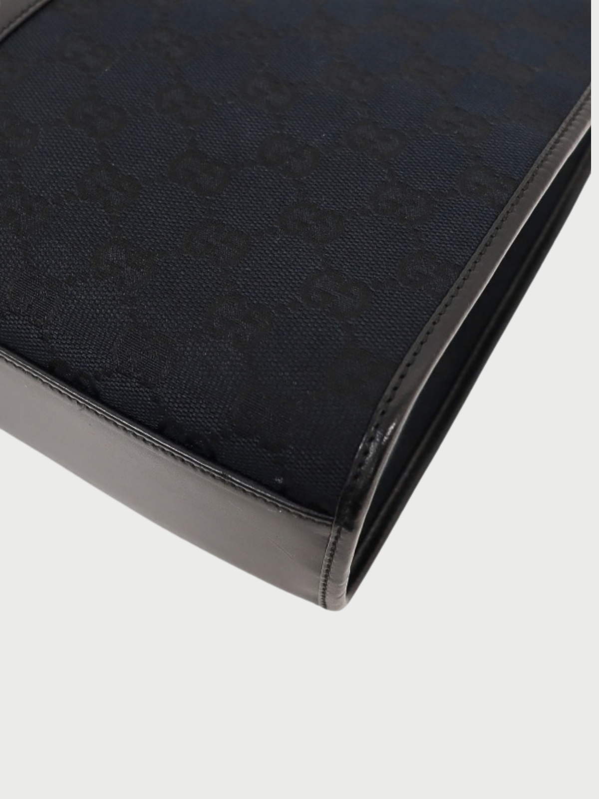Gucci 1990s Black GG Canvas Jackie Handbag