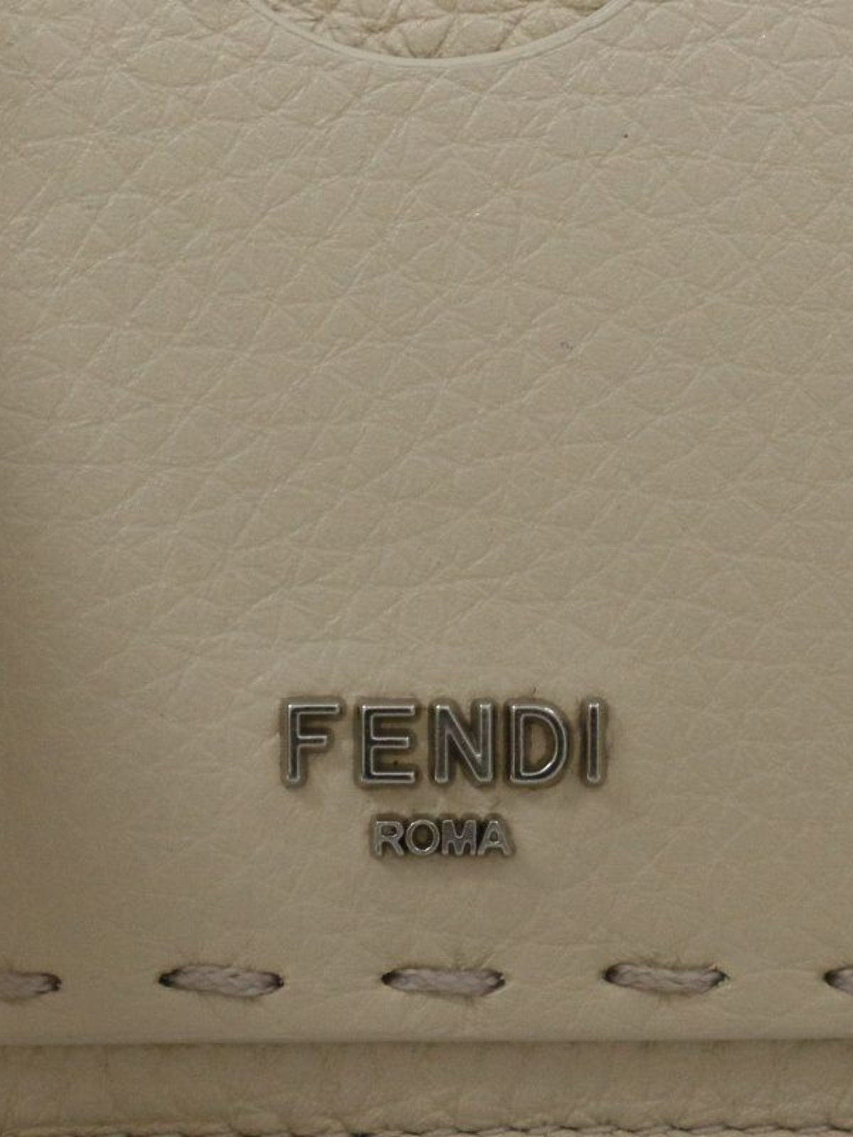 Fendi 2010s Ivory Leather Peekaboo Fragment Case