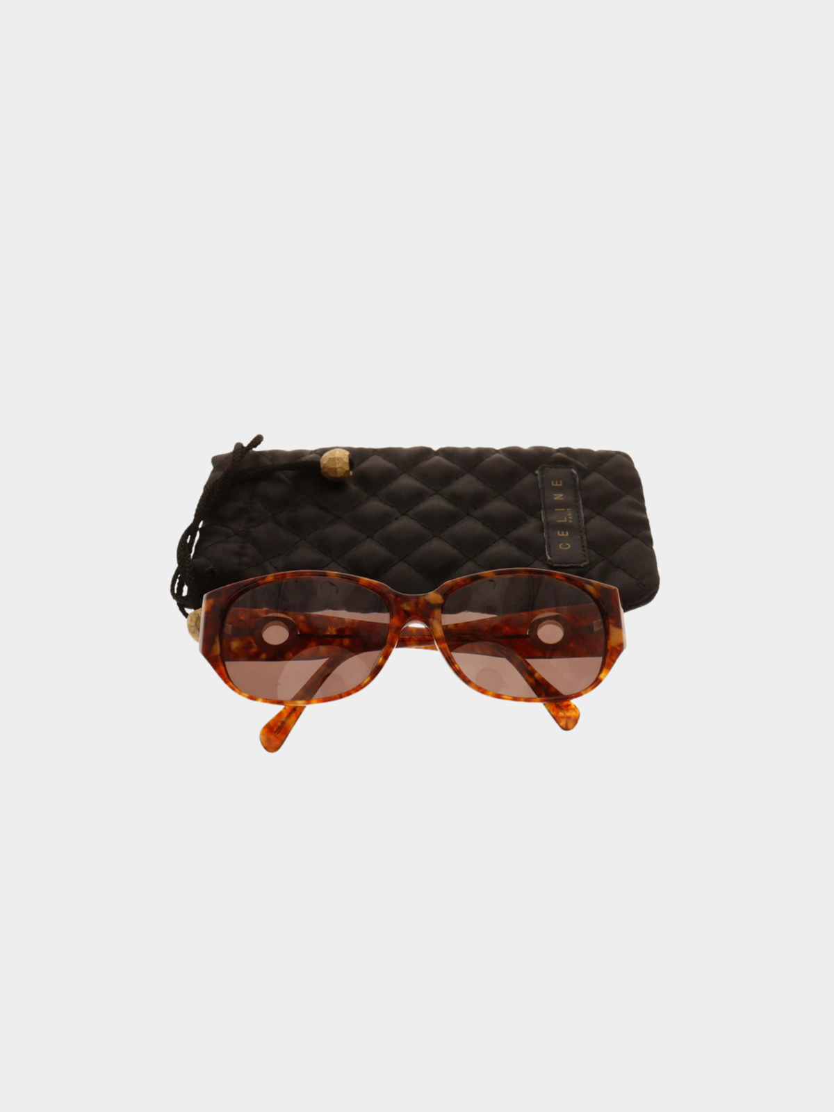 Celine 2000s Brown Plastic CLF-786A Sunglasses