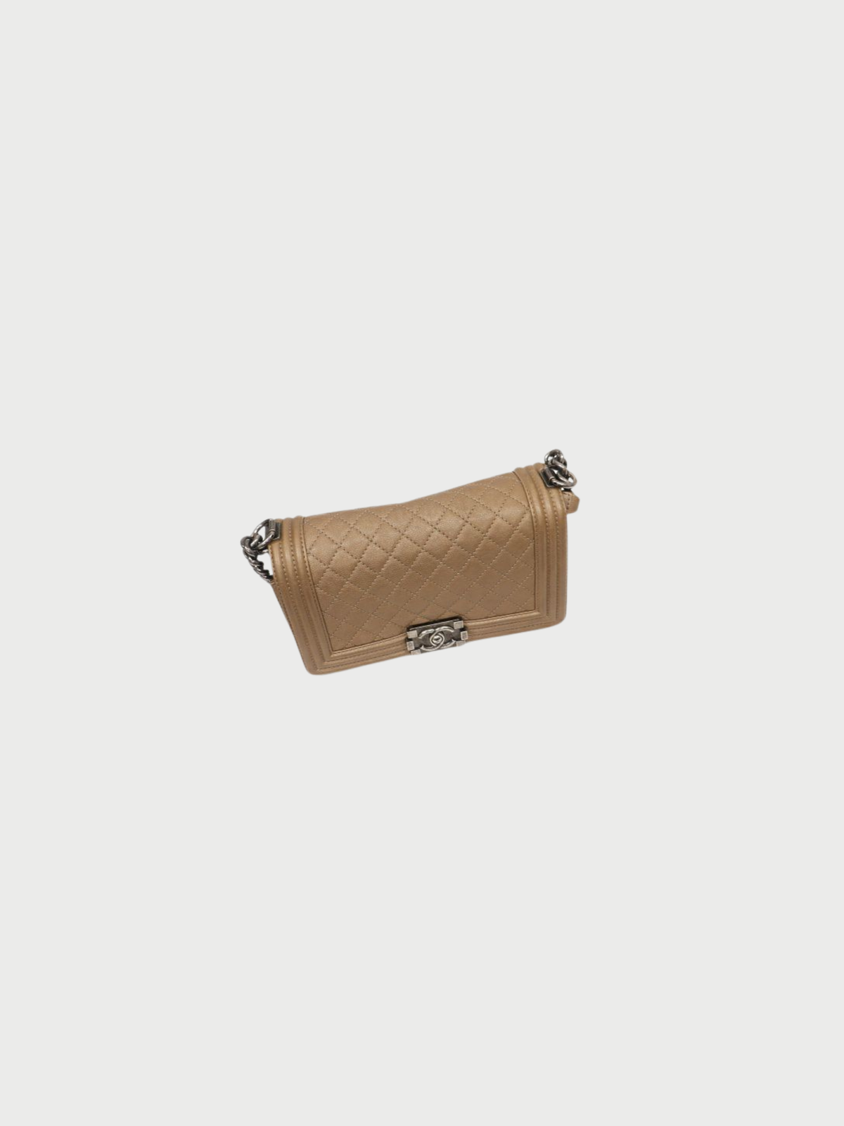Chanel 2010s Beige Lambskin Boy Flap Bag