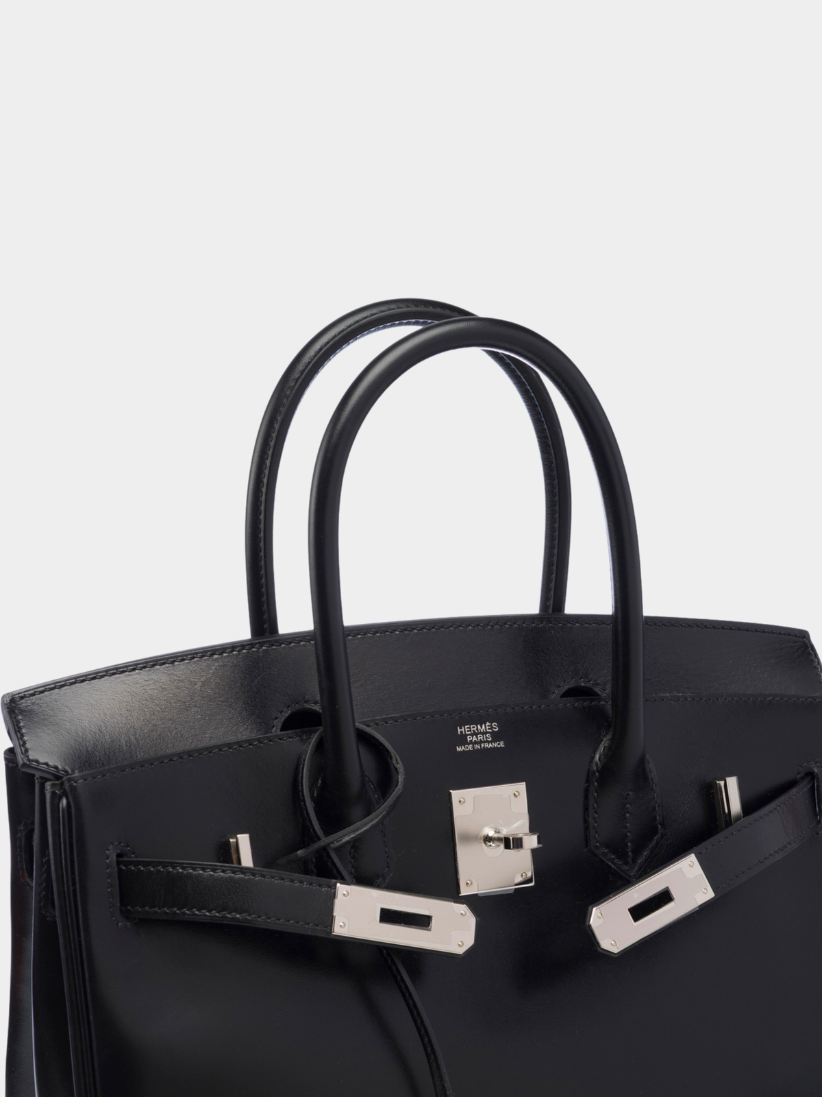 Hermès 2020s Black Box Leather Birkin 30 Bag