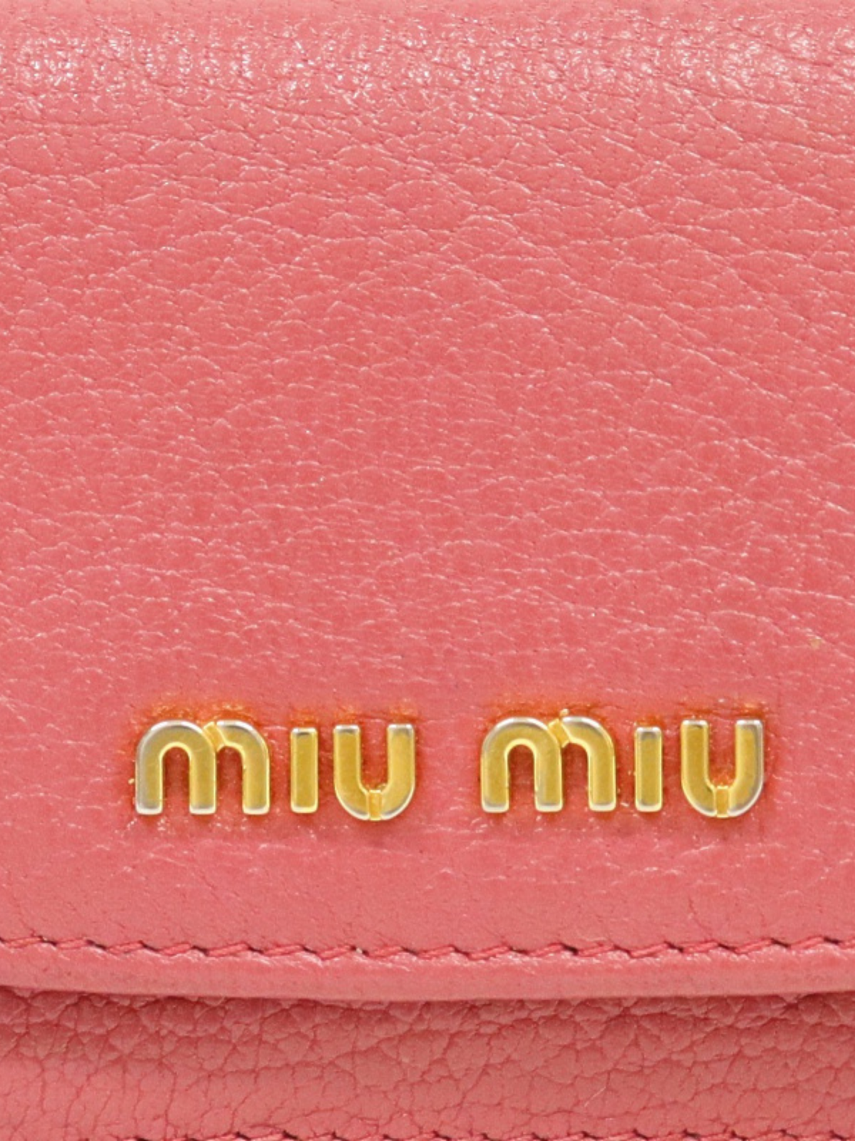 Miu Miu 2010s Pink Leather Logo Hardware Card Case