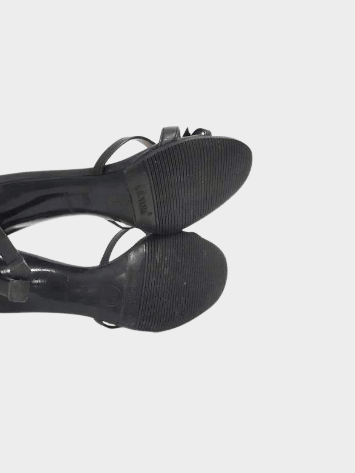 Chanel 2000s Black Leather Camellia Cut Embellished Slide Sandals