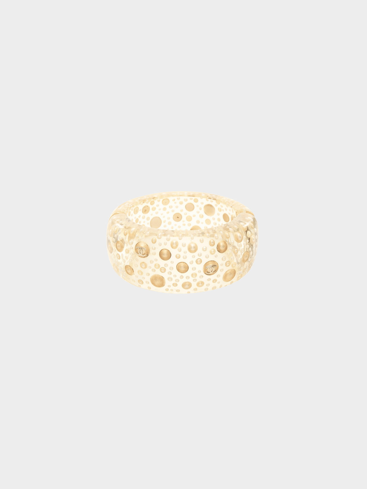 Chanel 1980s Gold CC Detailed Bangle