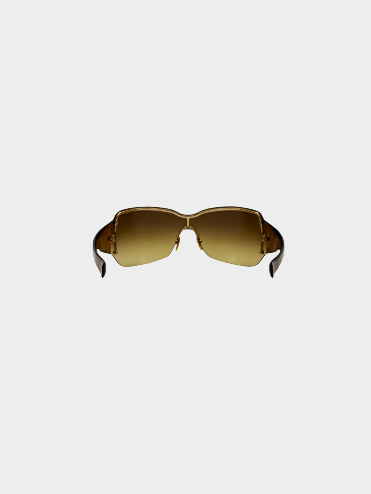 Gucci 2000s Brown Oversized Smoke Sunglasses