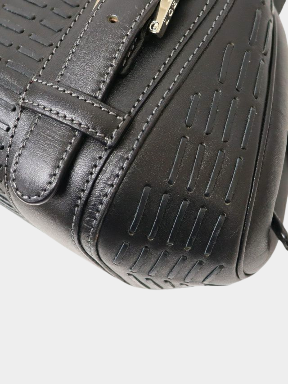 Loewe 2000s Black Leather Senda Bag
