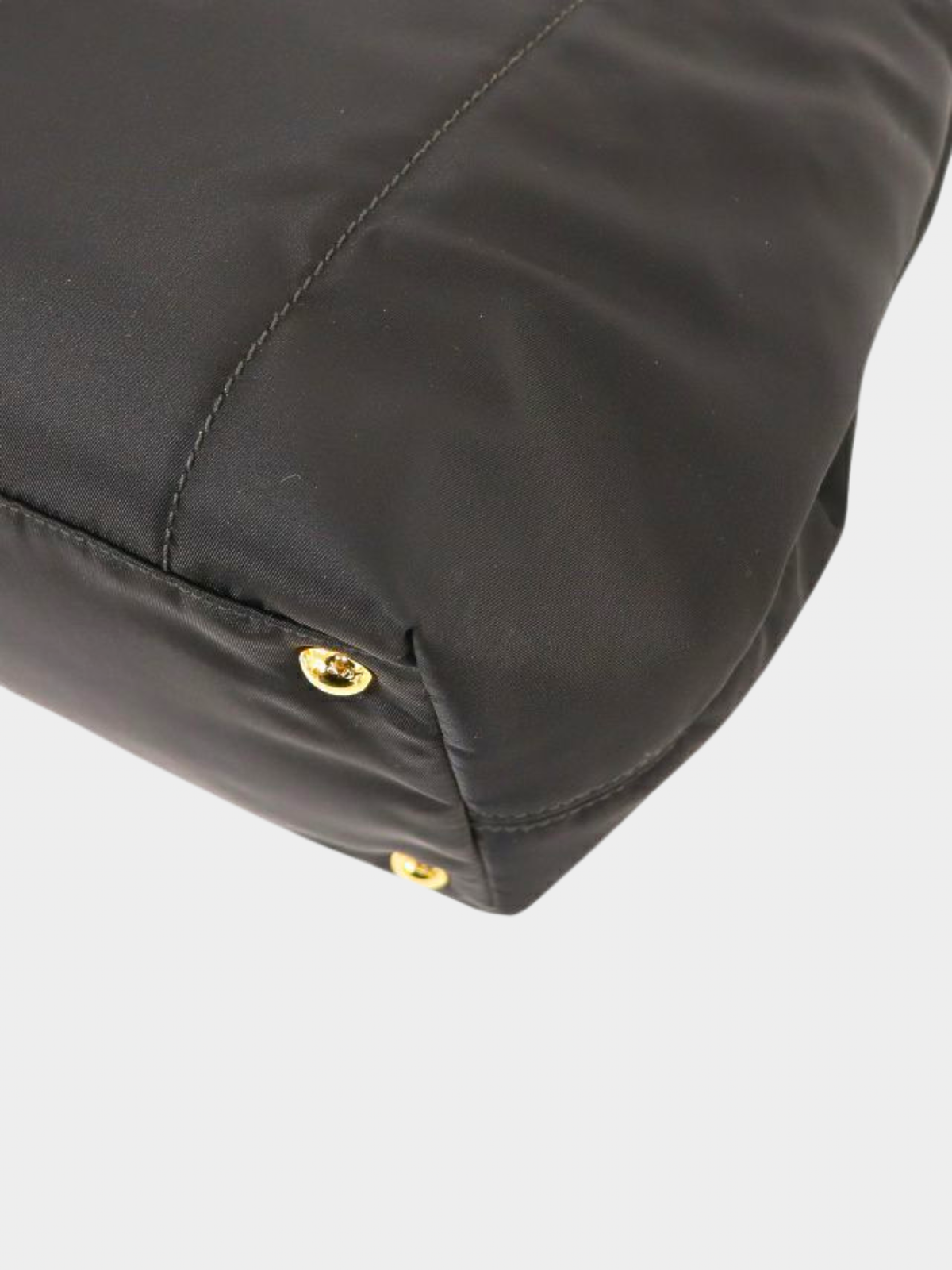 Prada 2000s Black Nylon Leather Triangle Logo Handbag