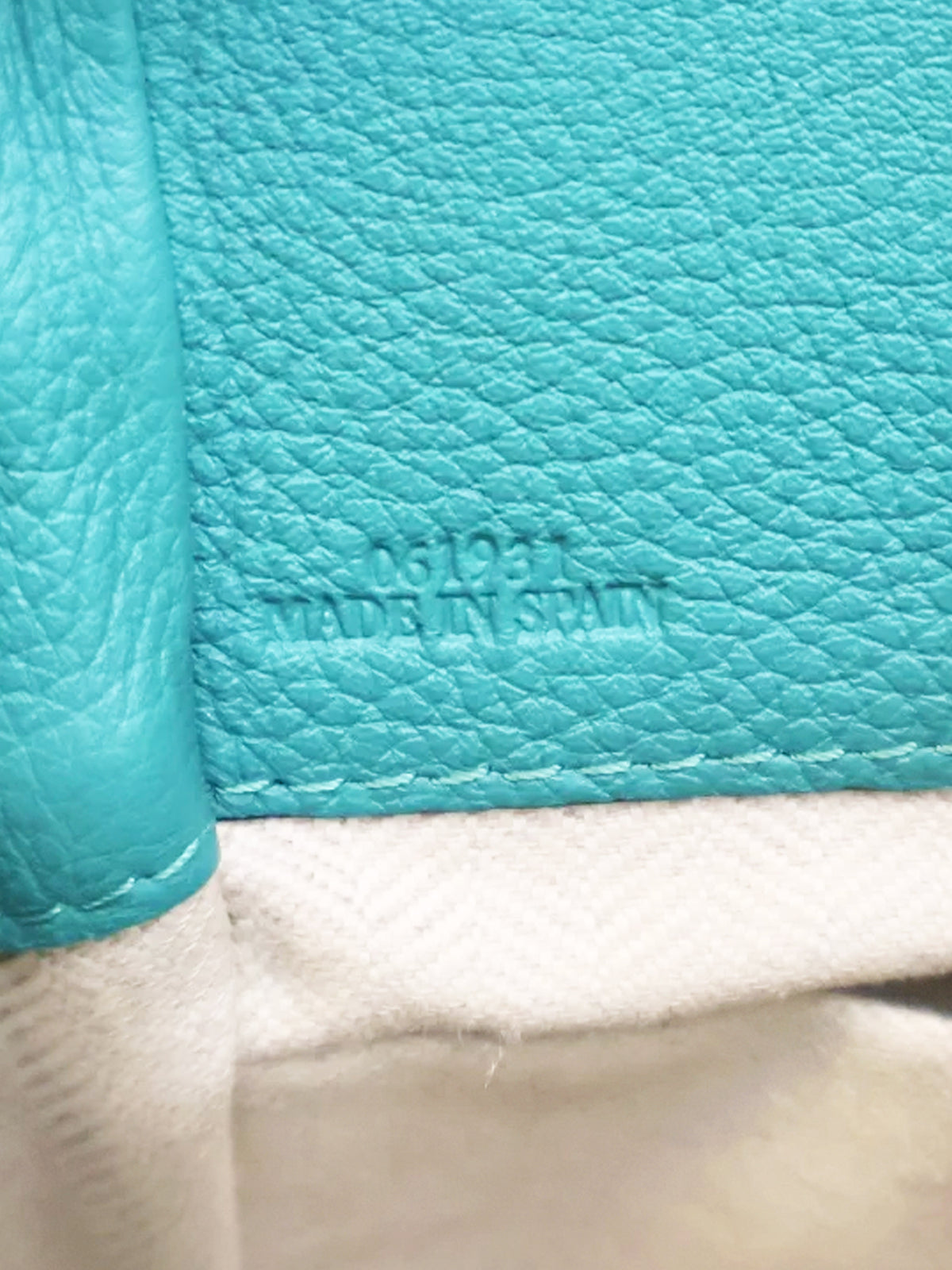 Loewe 2019 Blue Green Calfskin Mini Hammock Bag