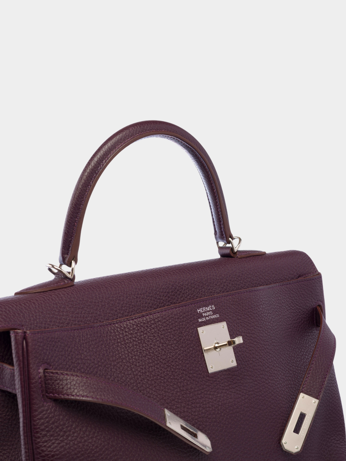 Hermes 2010s Violet Leather Kelly 35 Bag