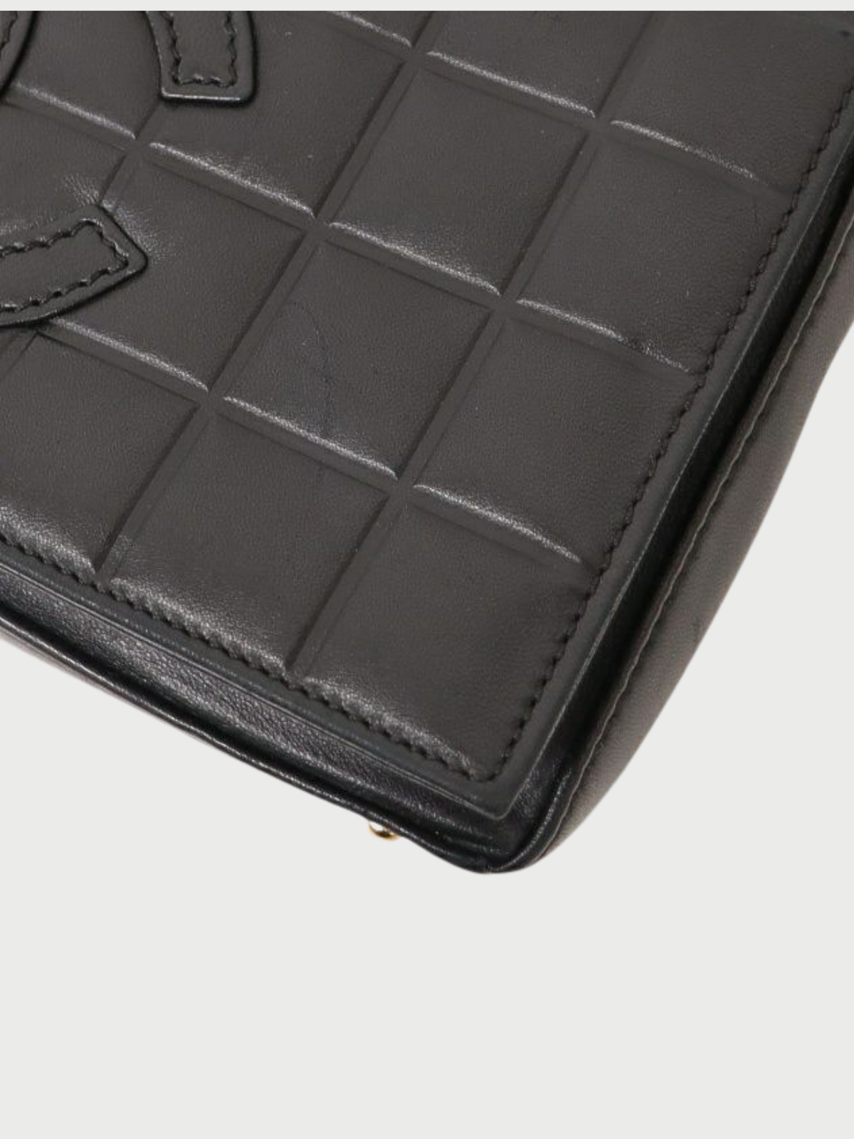 Chanel 2000 Black Leather Chocolate Bar One-Shoulder Bag