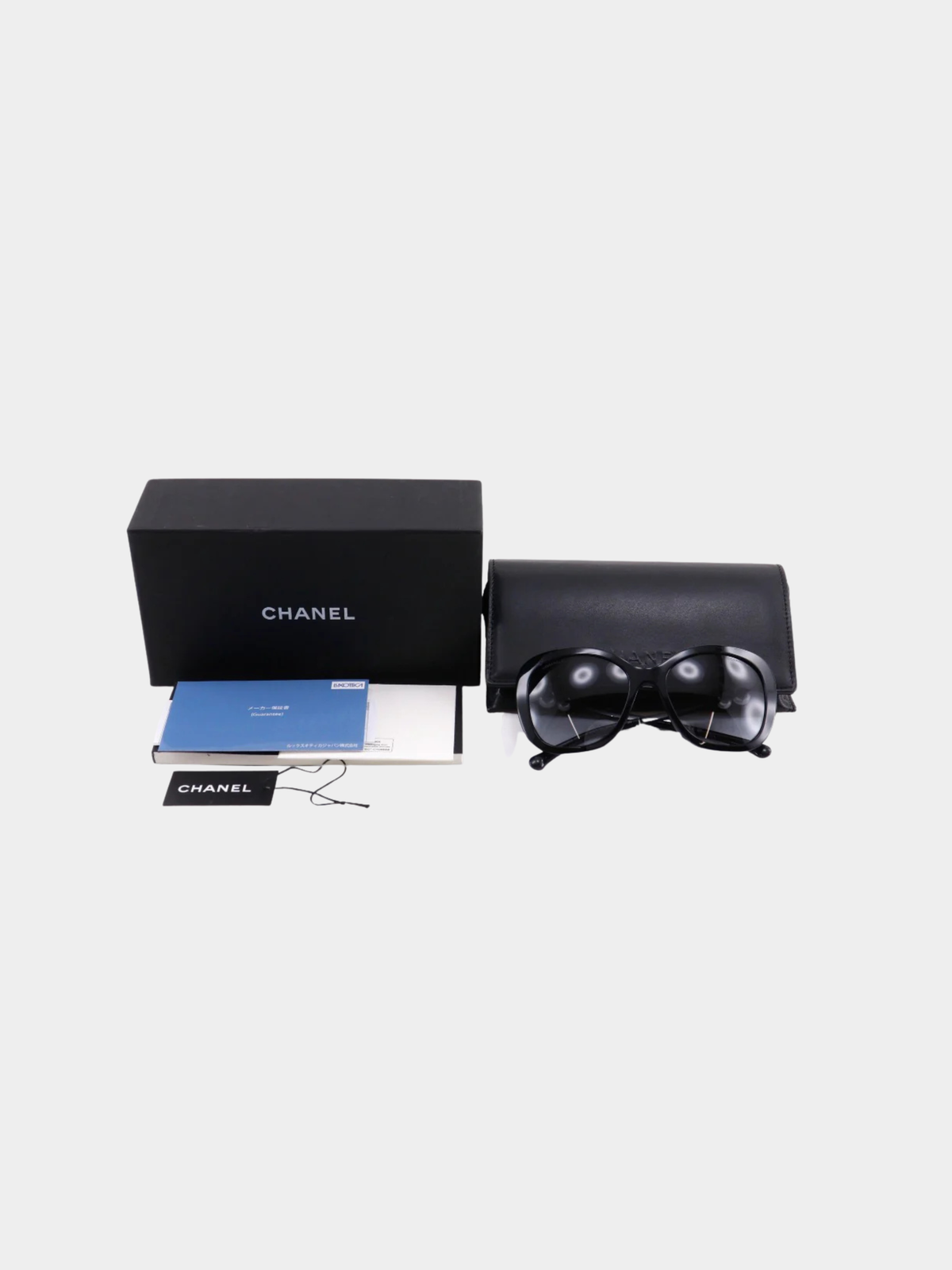 Chanel 2000s Black COCO Mark Sunglasses