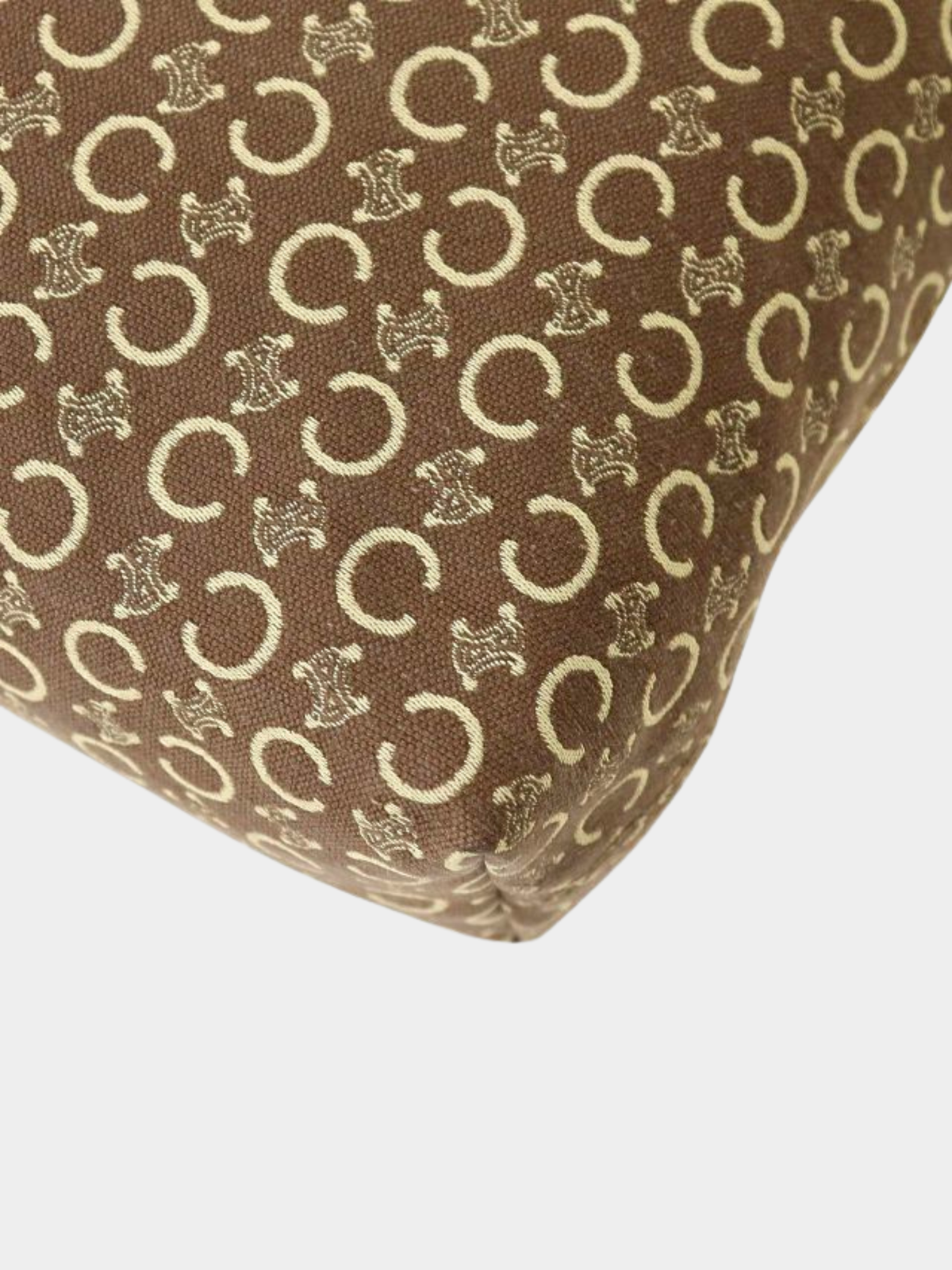 Celine 2000s Brown C Macadam Canvas Handbag