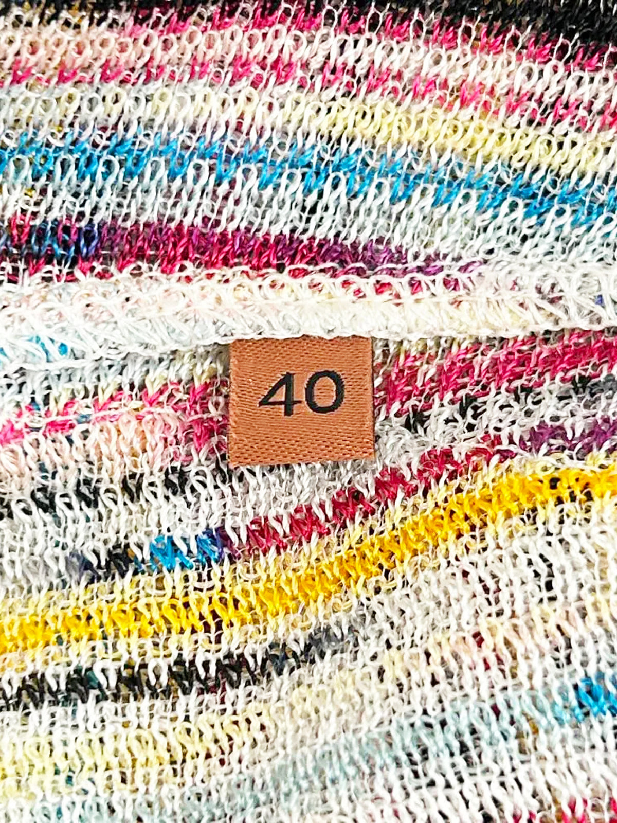 Missoni 2022 Multicolor Flounce Knit Stripe Mini Dress