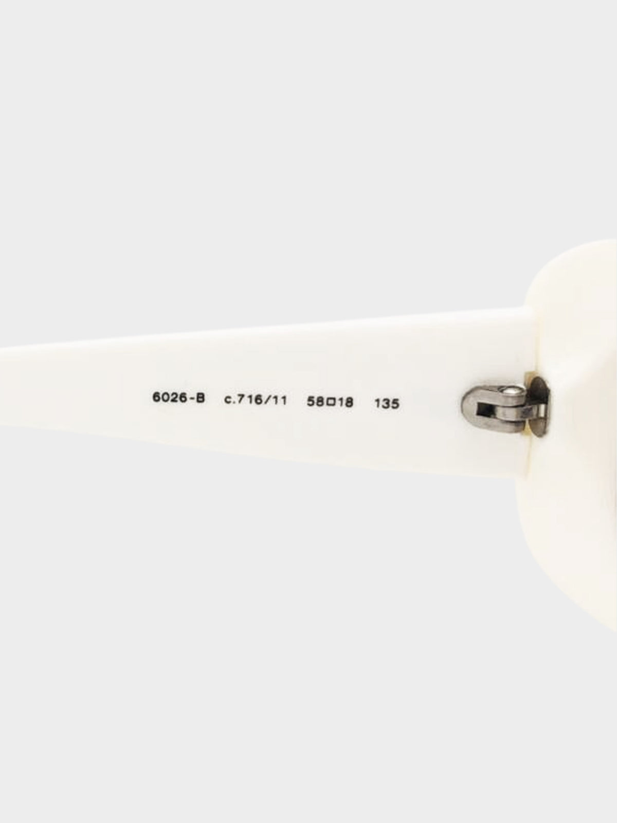 Chanel 2000s White CC Rhinestone Embellished Sunglasses