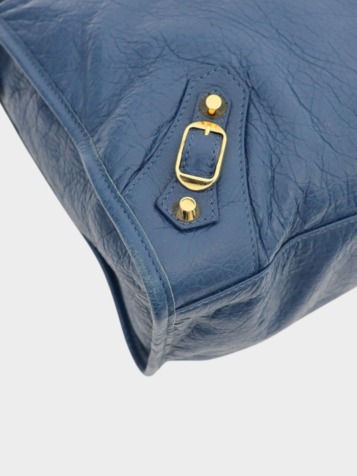 Balenciaga 2000s Blue Leather The City Bag