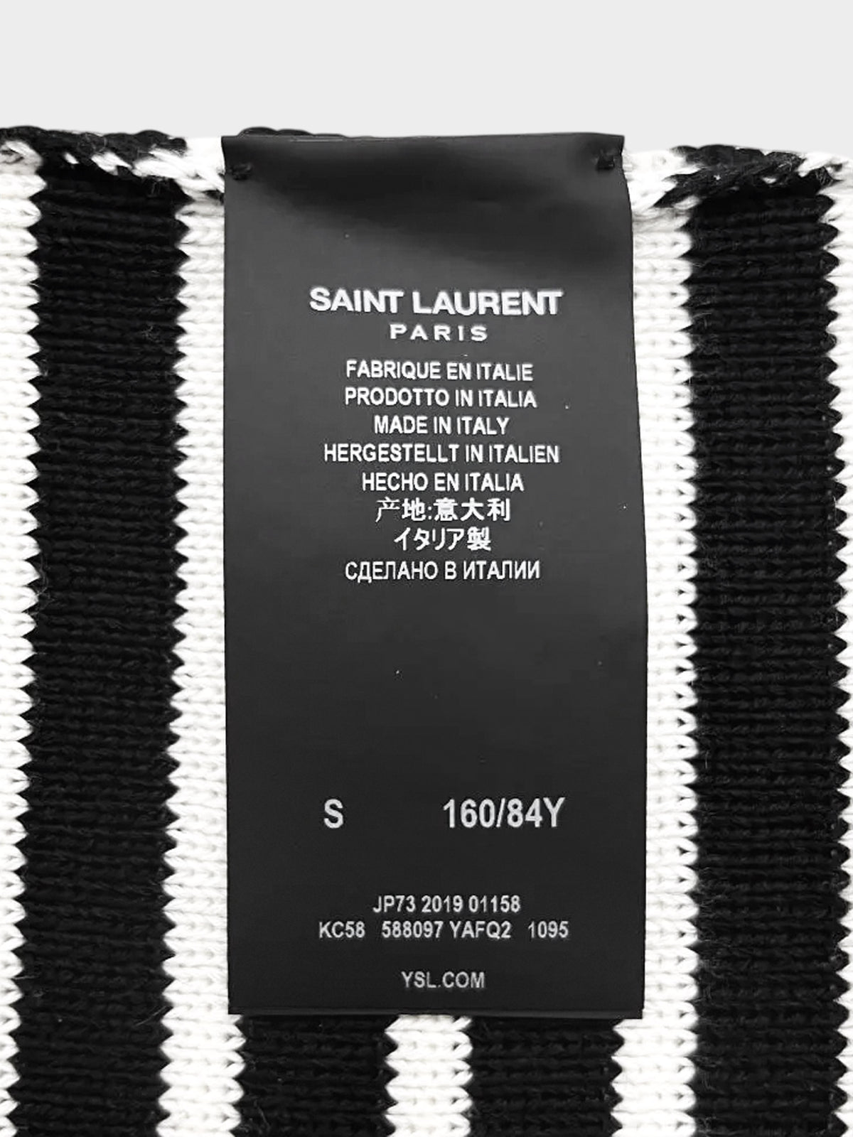 Saint Laurent 2019 Black and White Striped Sweater
