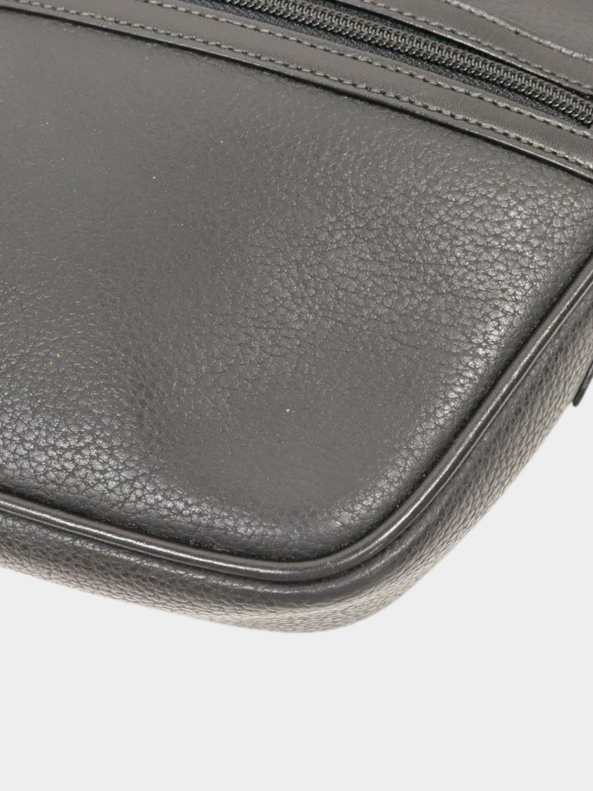 Gucci 1990s Black Interlocking Leather Shoulder Bag
