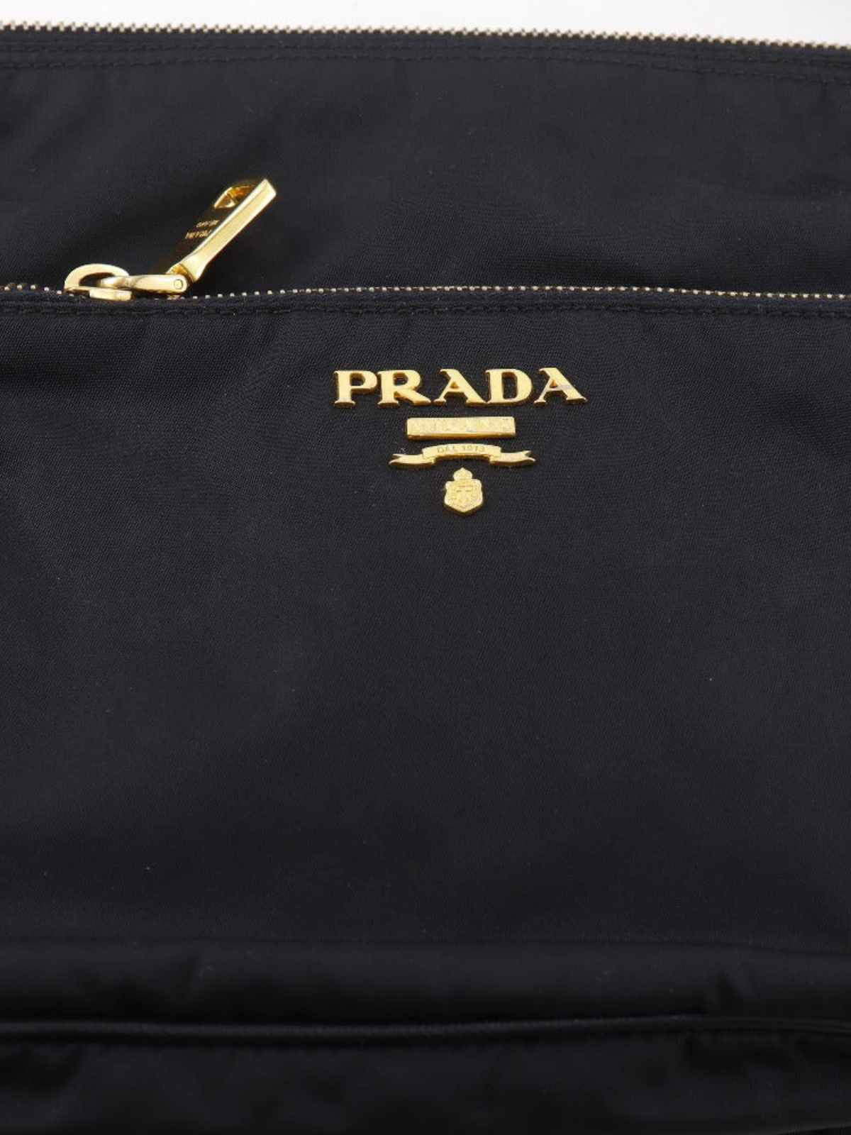 Prada 2000s Black Nylon Semi Shoulder Bag