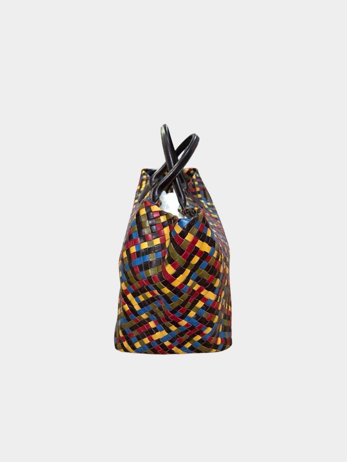 Bottega Veneta 2010s Multicolor Intrecciato Leather Large Tote Bag