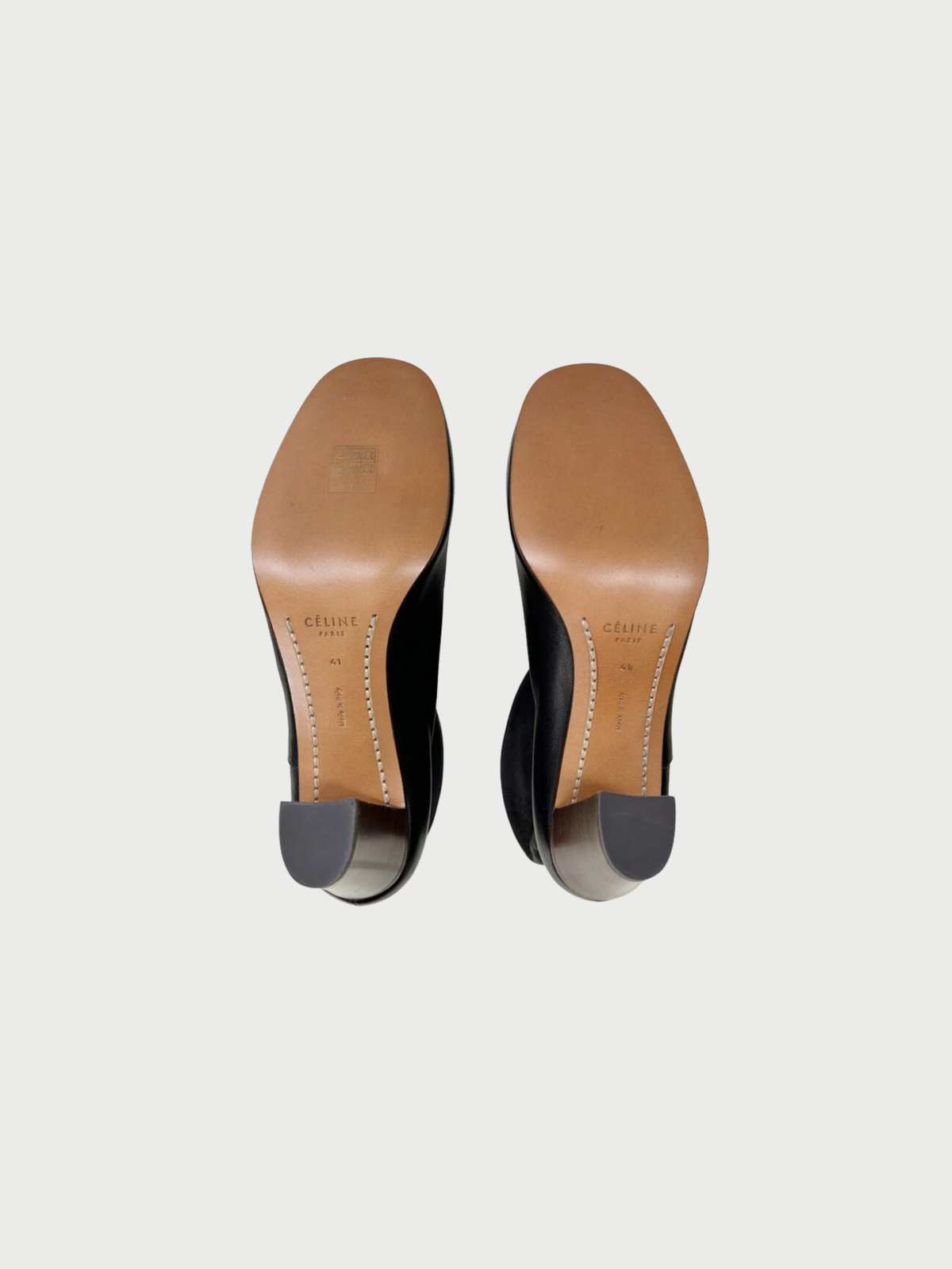 Celine 2010s Black Leather Ankle Booties