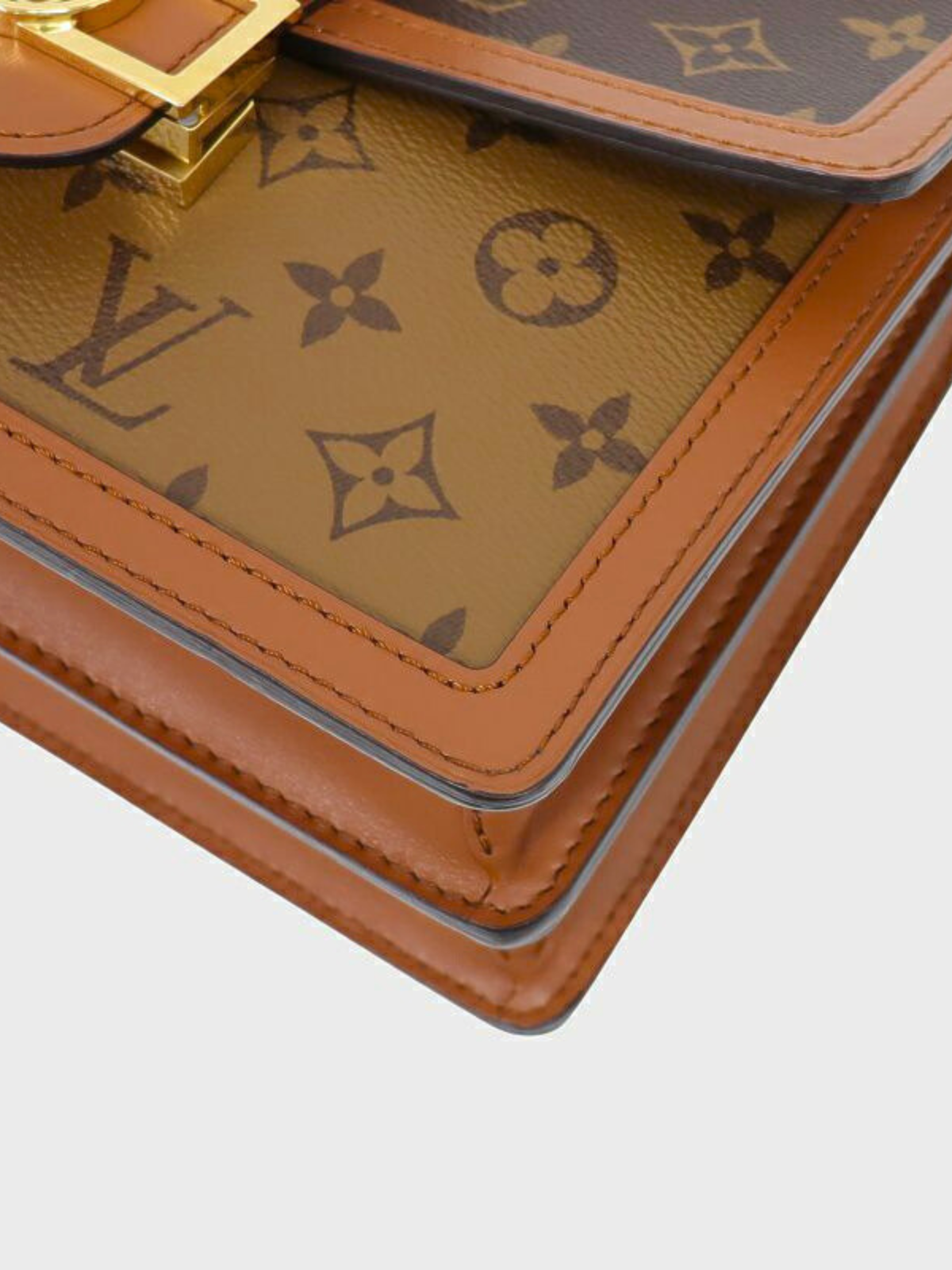 Louis Vuitton 2020s Brown Monogram Reverse Dauphine MM Shoulder Bag