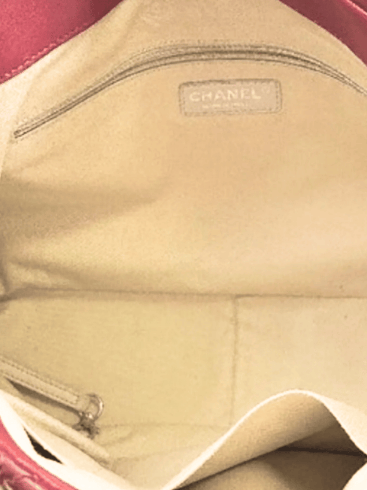 Chanel 2012 Red Timeless CC Soft Quilted Leather Shopping Tote Bag
