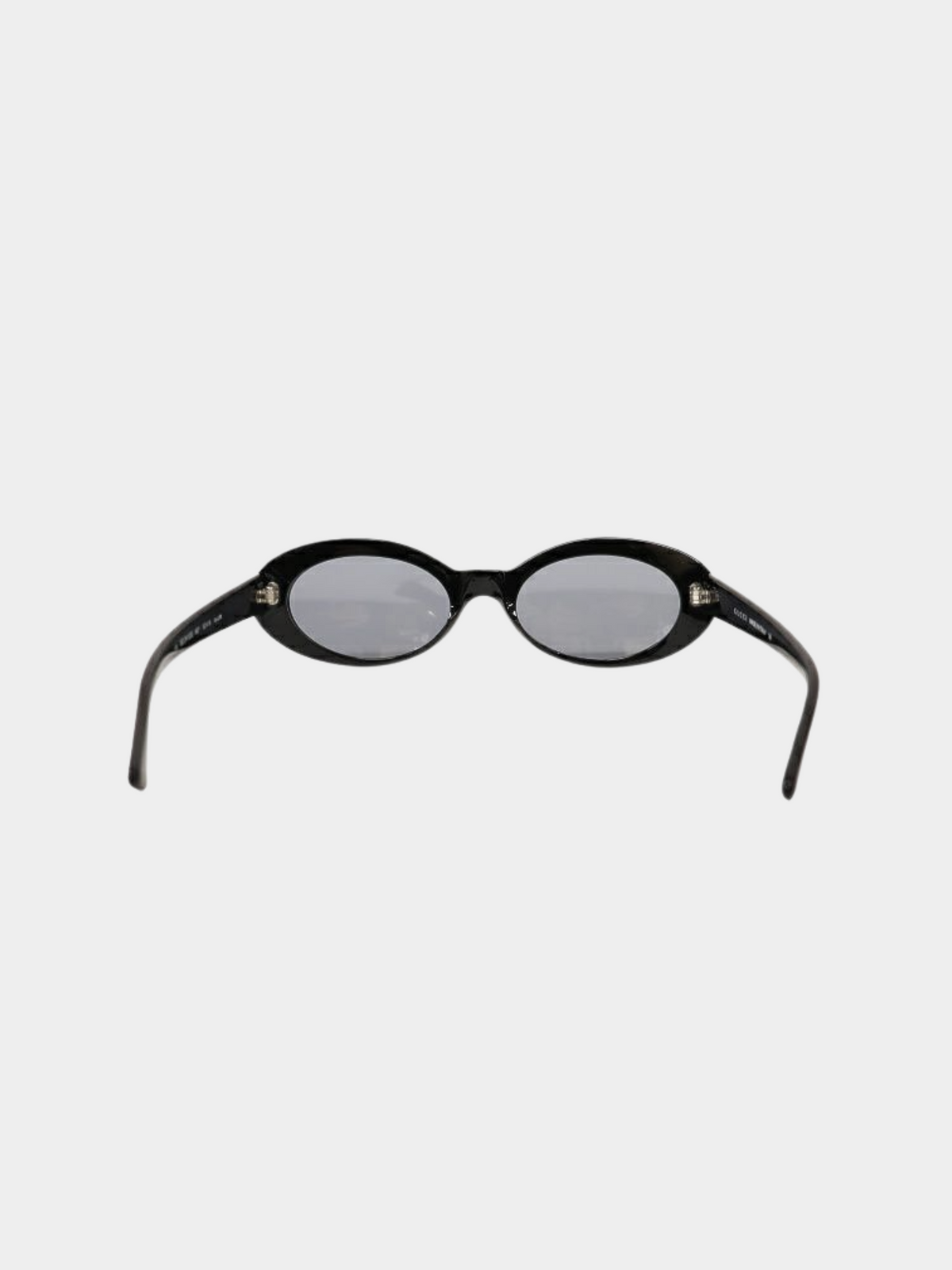 Gucci 2010s Black Oval Sunglasses