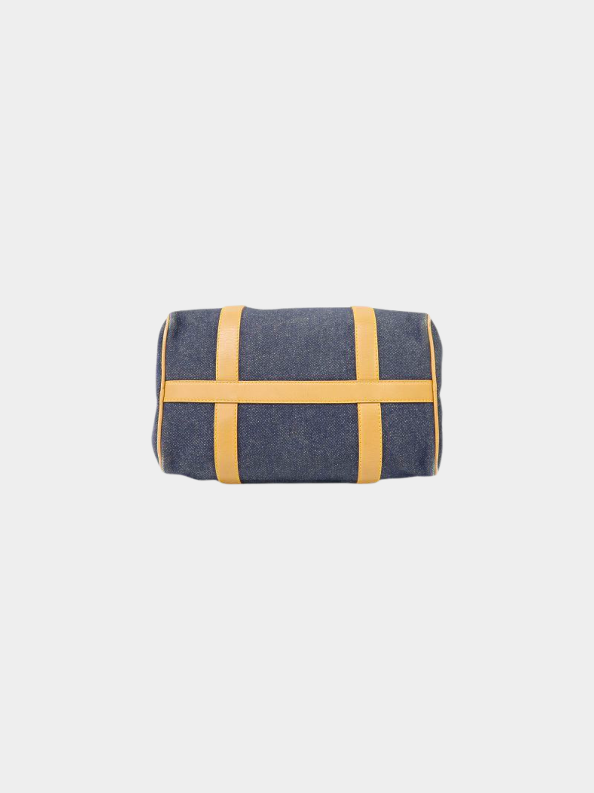 Christian Dior 2000s Navy Beige Denim Mini Boston Bag