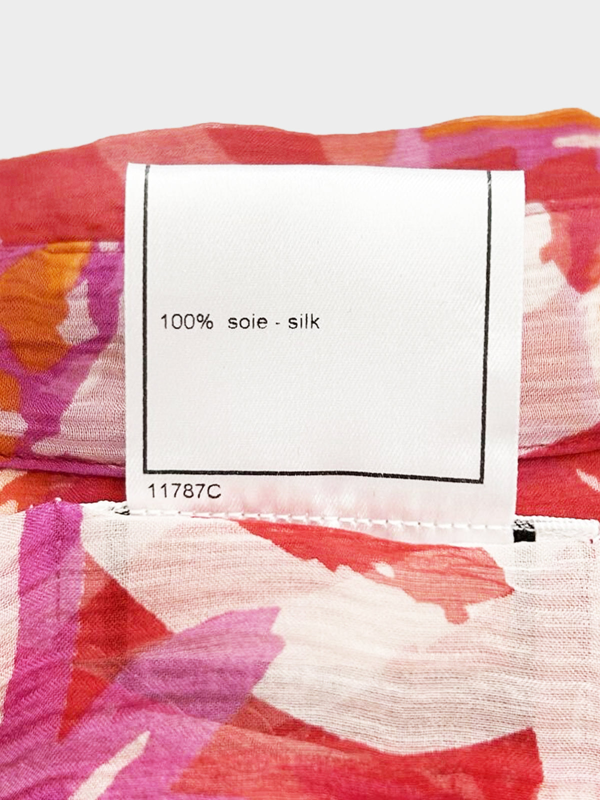 Chanel Rare SS 2001 Tropical Red Floral Button-up Shirt