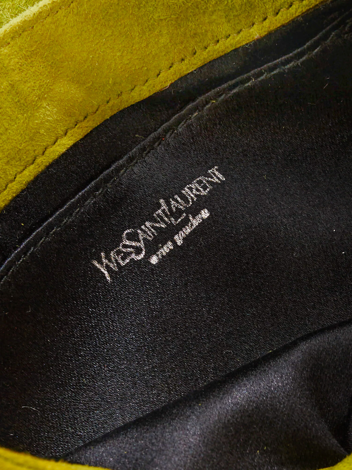 Yves Saint Laurent by Tom Ford FW 2003 Green Suede Nadja Rosette Bag