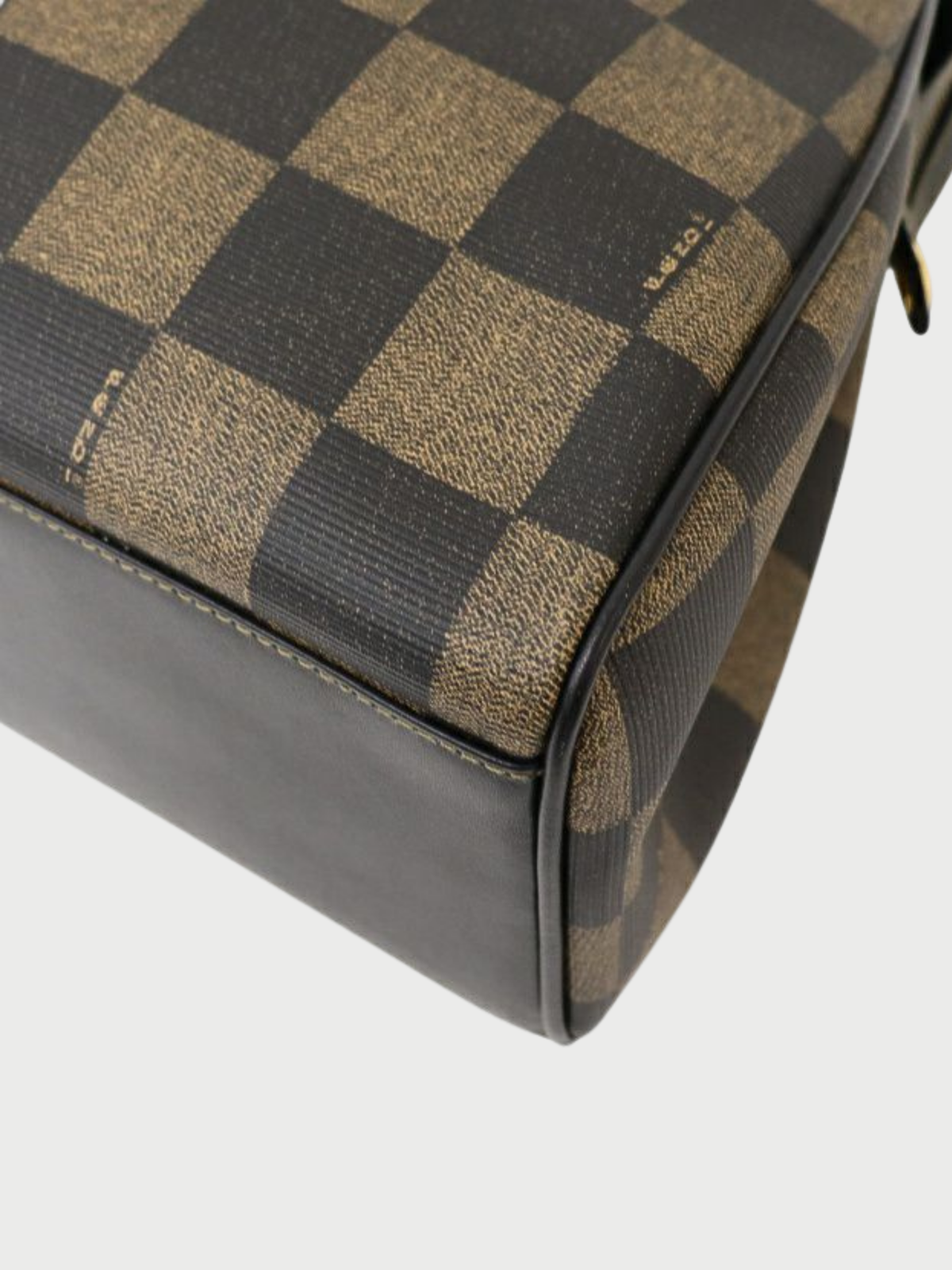 Fendi 2000s Khaki Black Pecan PVC 2-Way Bag
