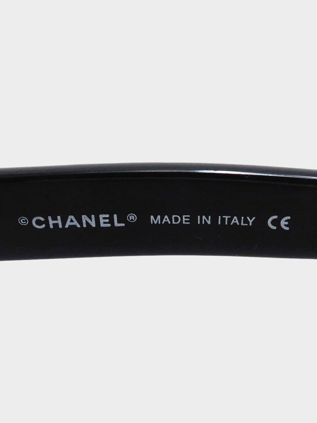 Chanel Early 2000s Black and Brown 5062 Shield-style Sunglasses