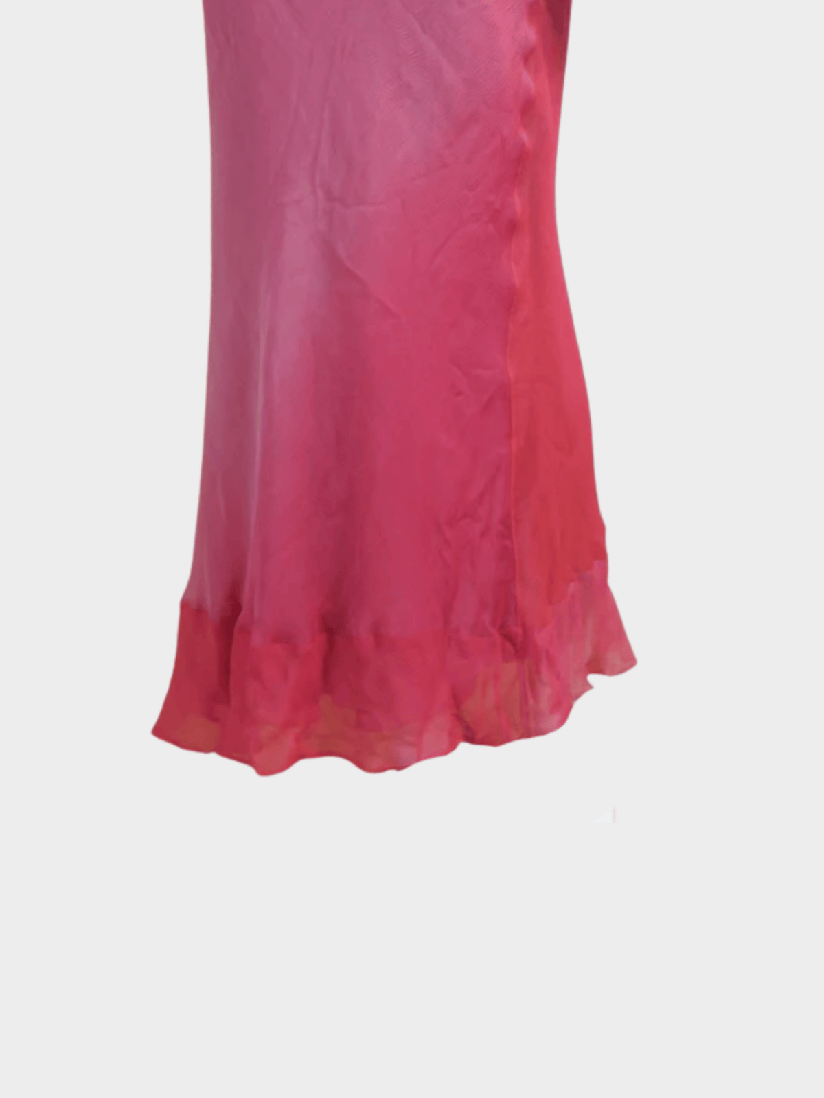Christian Dior FW 2000 Boutique Pink Flocked Top and Gradient Skirt