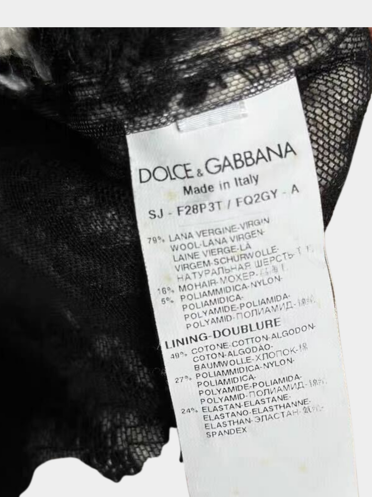 Dolce & Gabbana 2010s Black White Houndstooth Coat