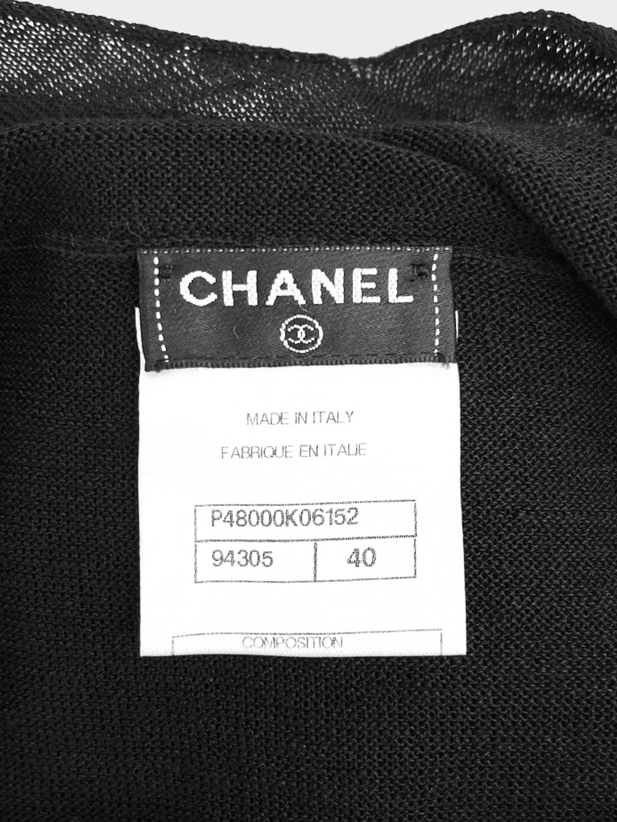 Chanel by Karl Lagerfeld 2010s Black Linen Knit Dress