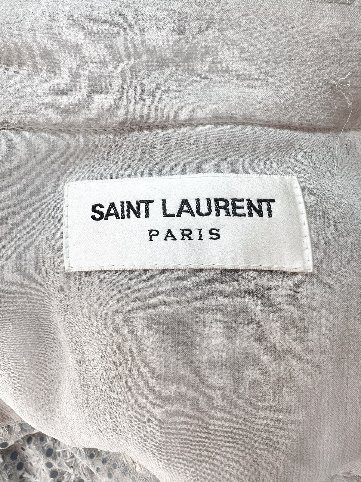 Saint Laurent FW 2017 Crystal Embroidered Button Up Shirt