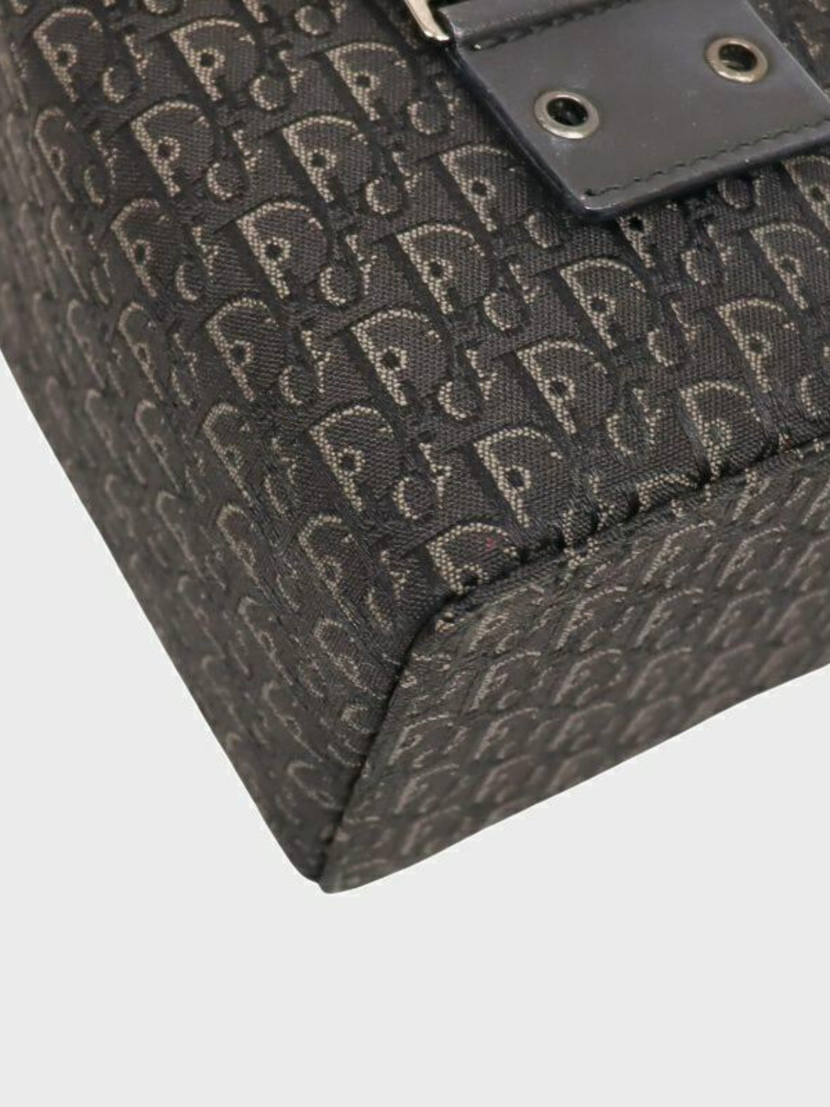 Christian Dior 2000s Black Trotter Canvas Vanity Bag