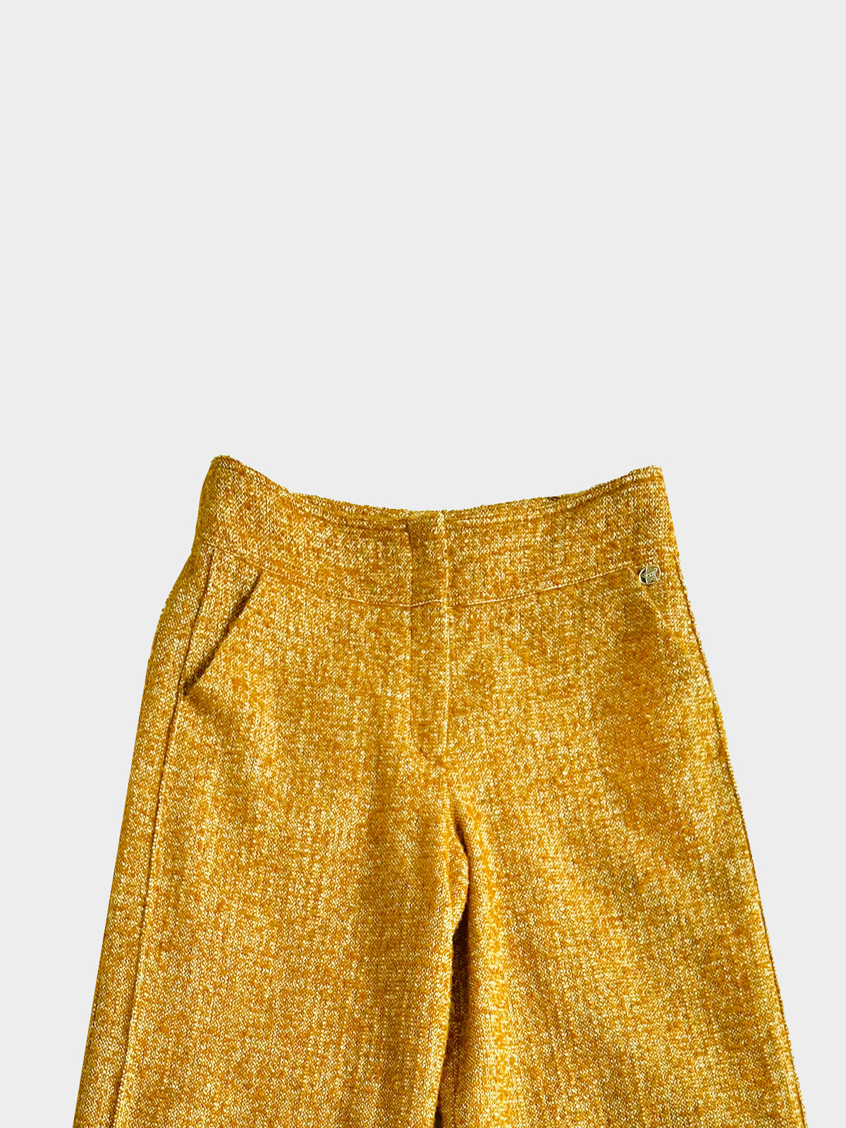 Chanel Pre-Fall 2014 Dallas Yellow Tweed Trousers