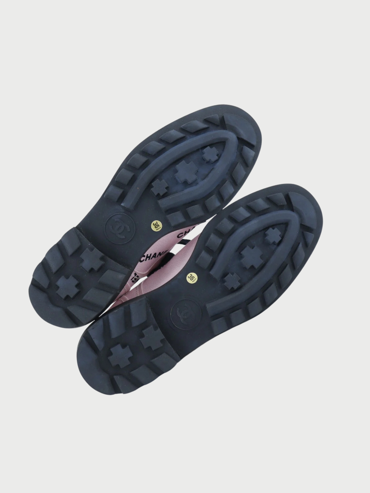Chanel 1990s Raspberry Logo Print Canvas Sneakers
