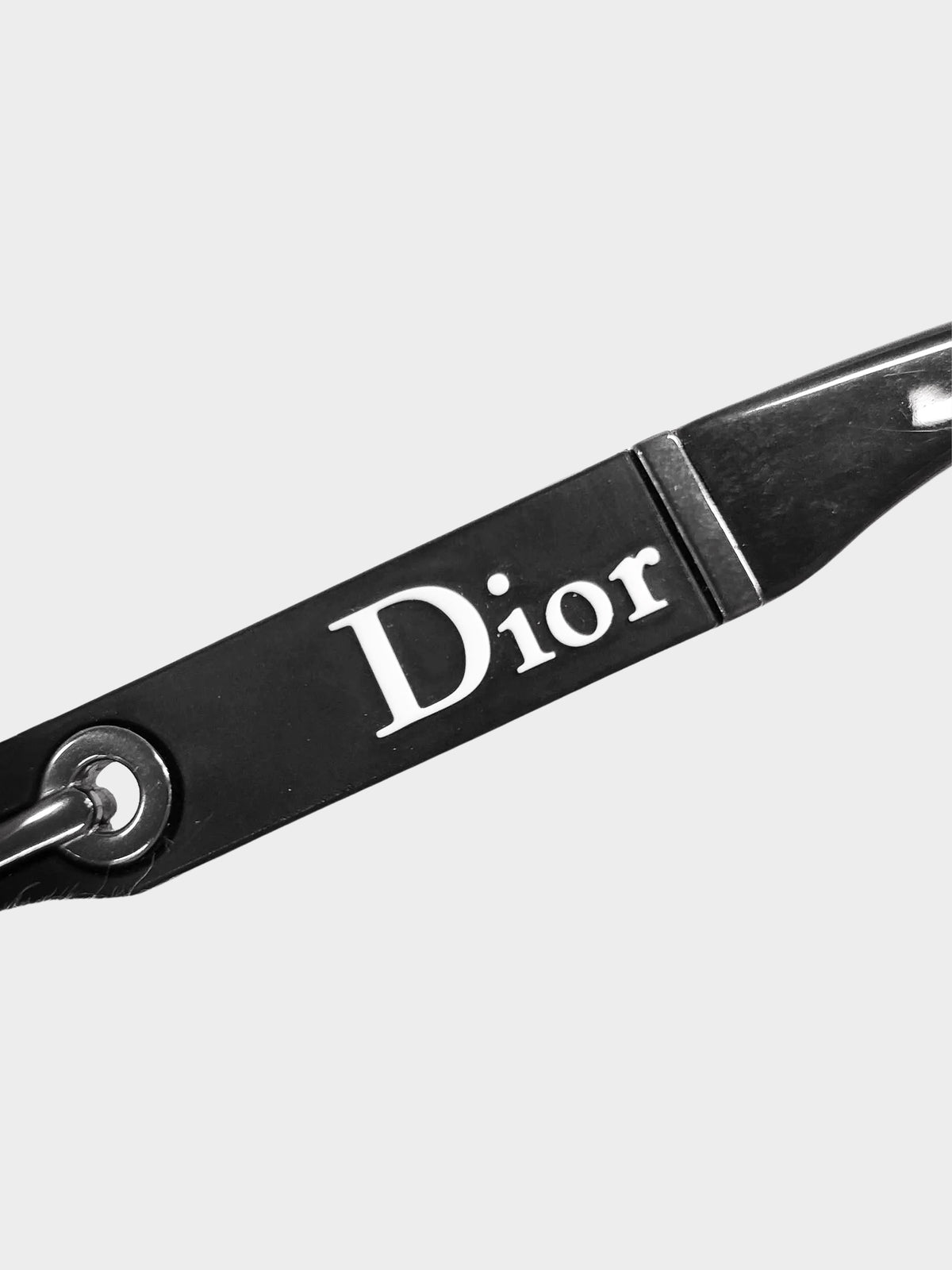 Christian Dior 2000s Black Gradient Logo 1/F Aviator Sunglasses