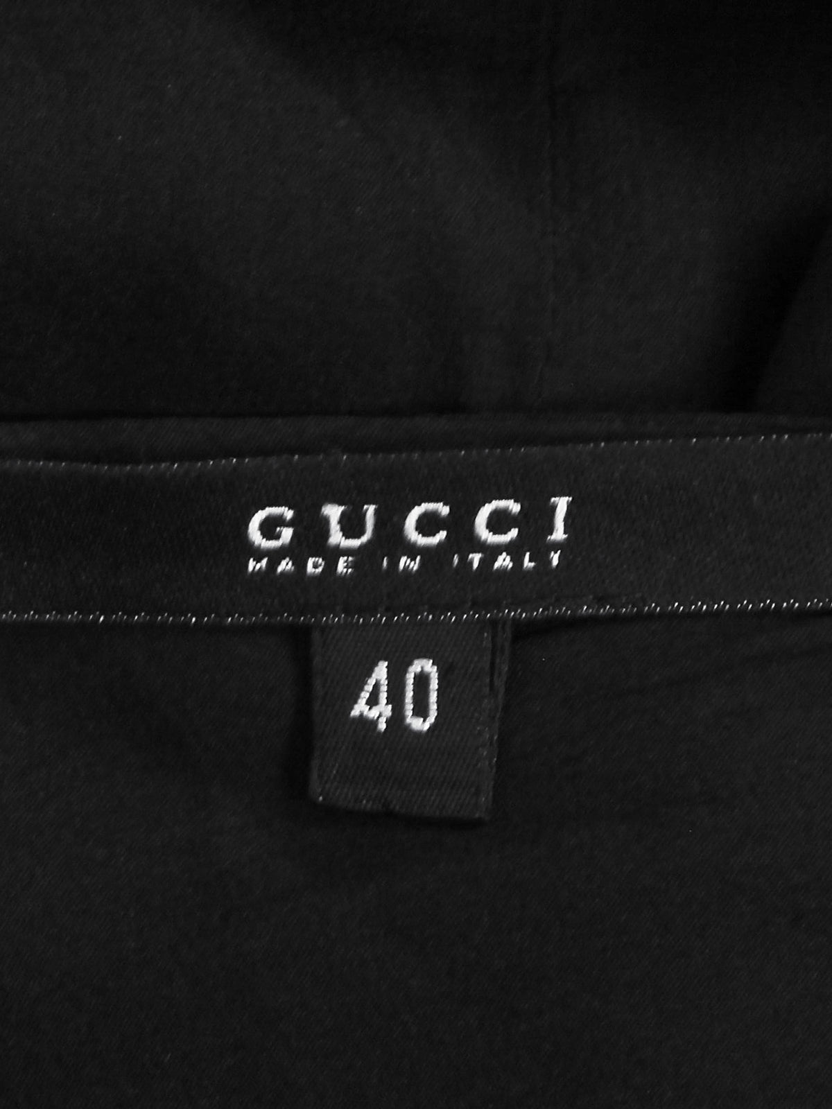 Gucci by Tom Ford 2004 Black Halter Dress with Gold Metal Embellishments
