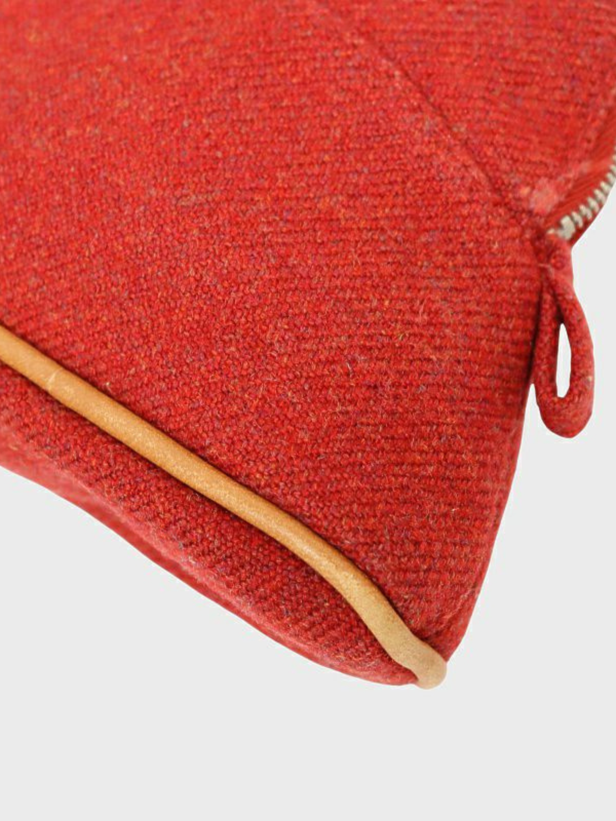 Hermès 2000s Red Canvas Bolide Pouch Mini