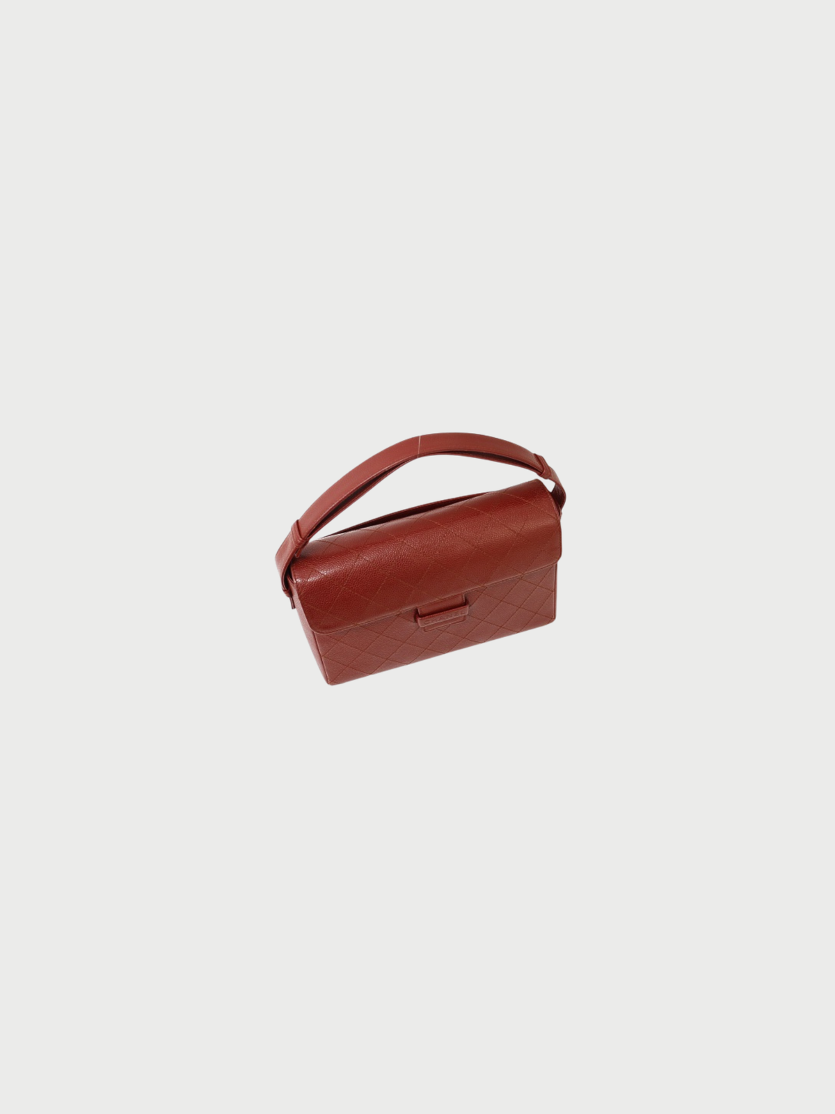 Chanel 1990s Bordeaux Caviar Leather Matelassé 2Way One-Shoulder Bag